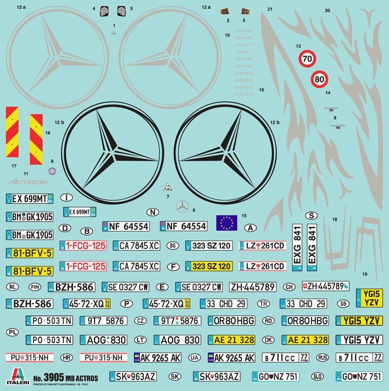 EAN 8001283039055 - Italeri Mercedes Benz Actros MP4 Gigaspace Modelo a escala de camión/tráiler Kit de montaje 1:24 imagen 3