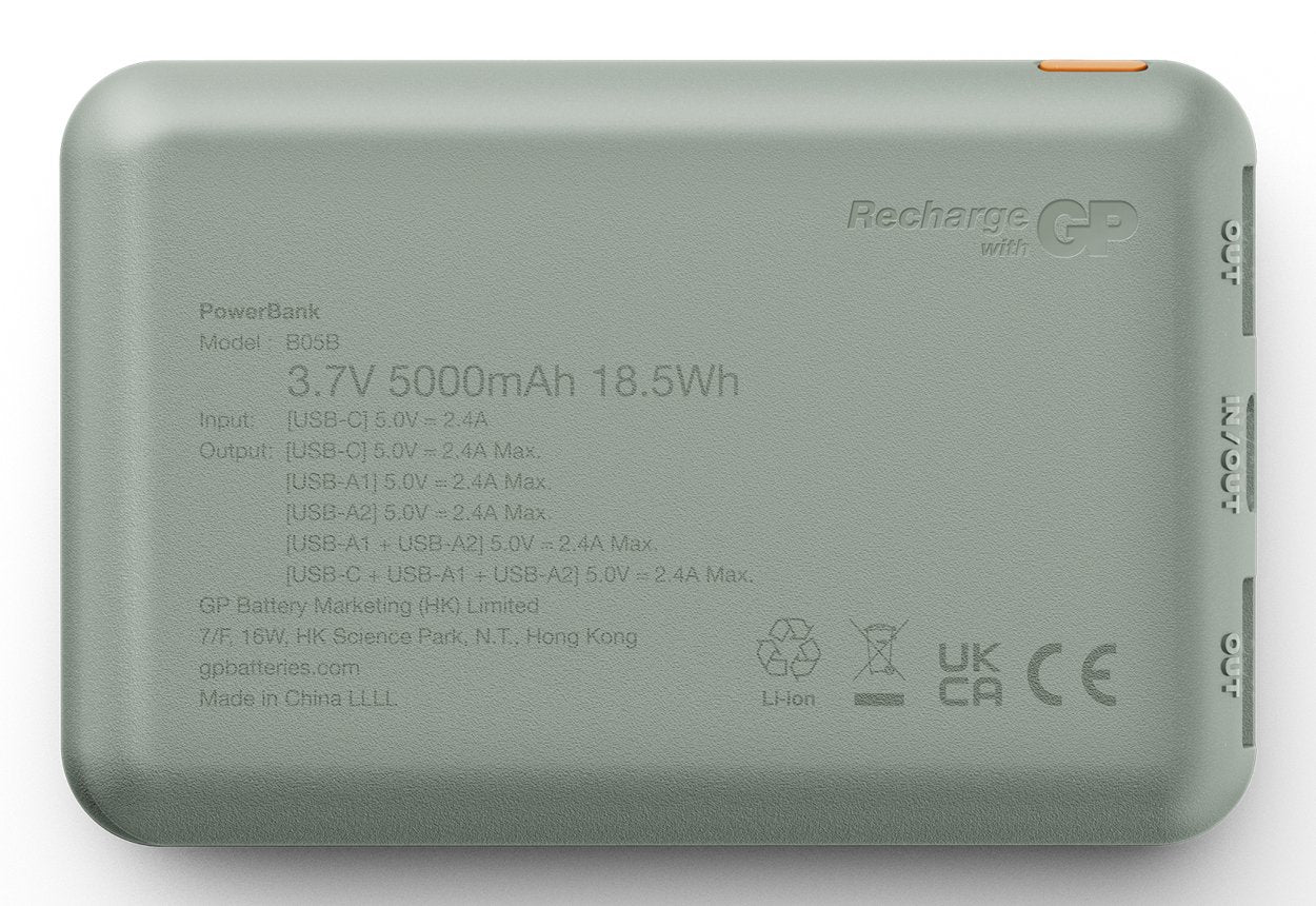 Gp Powerbank B+ Serie 5000 Mah Moosgrün