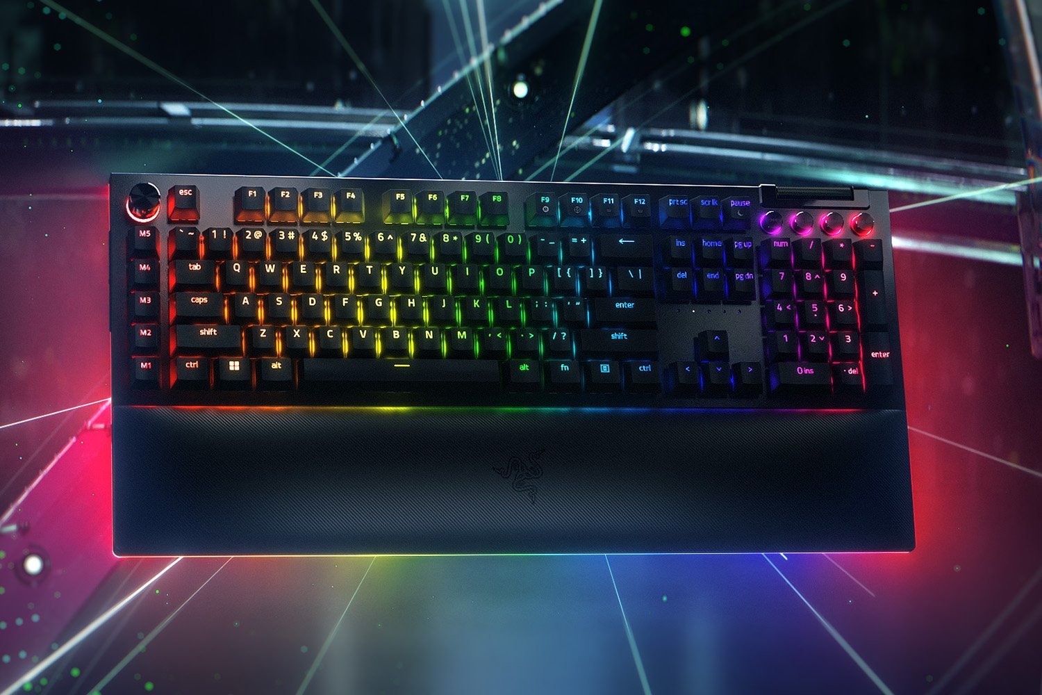 EAN 8887910072011 - Razer BlackWidow V4 Pro teclado Juego USB QWERTY Internacional de EE.UU. Negro imagen 9