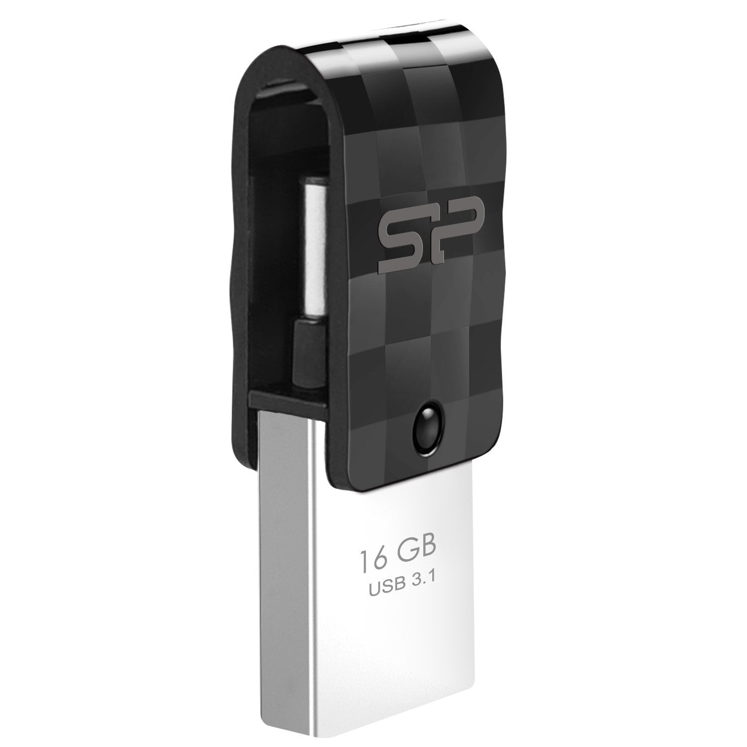 Pendrive 16gb Silicon Power Usb3.1 + Type C C31 Negro