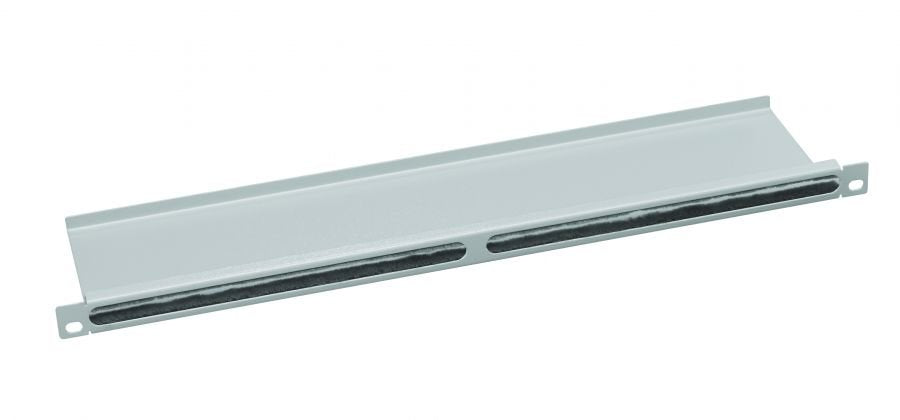 1/2u 19" L Bent, Brushed  Cable Organizer Panel White