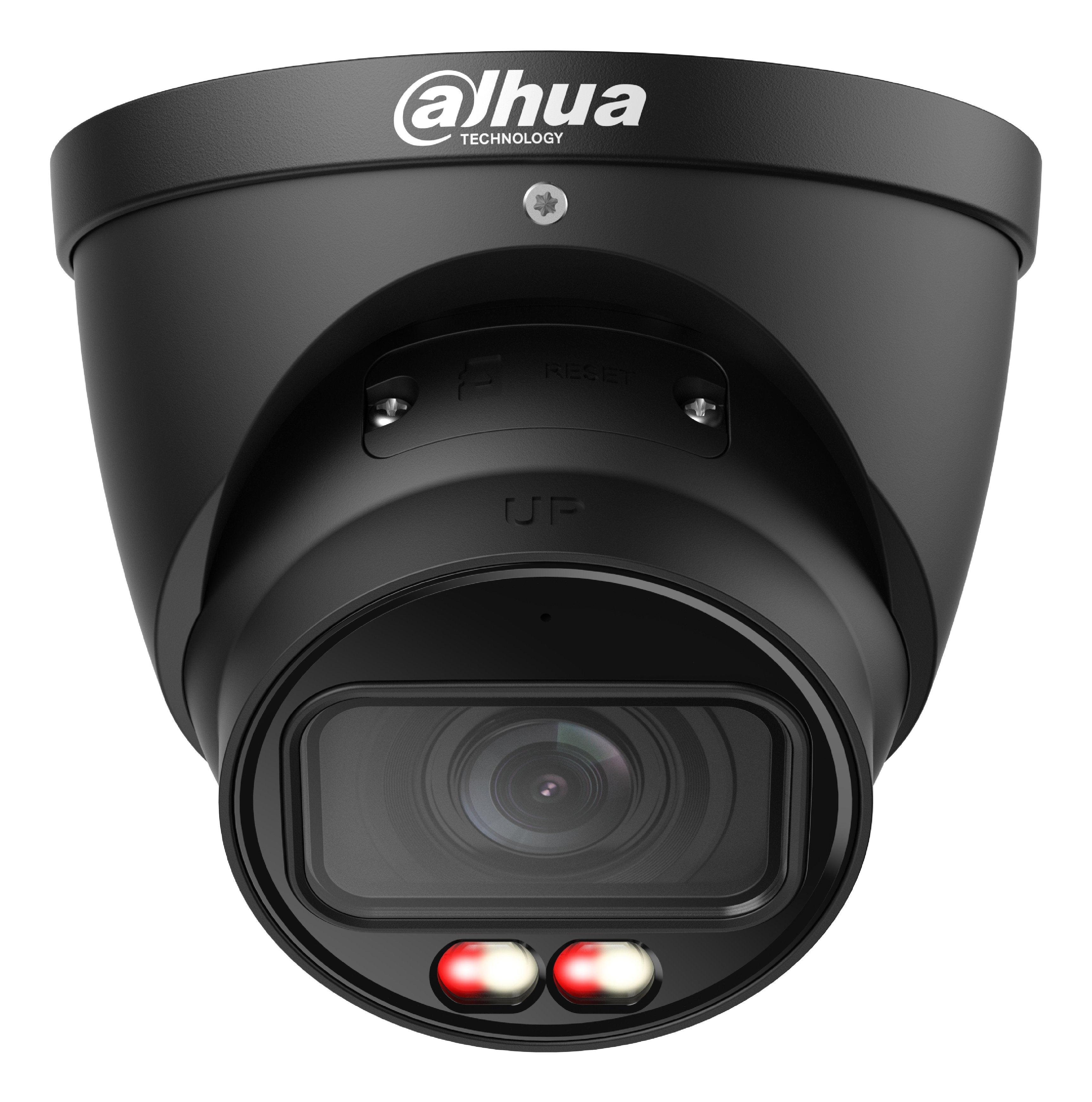 Dahua Ipc-Hdw5459t-Ze-Il-B Minidomo Ip 4m H265 Full Color Wdr140db Iluminación Dual Led40m/Ir50m 2.7-12mm Ip67 Epoe Mic Ai. Color Negro
