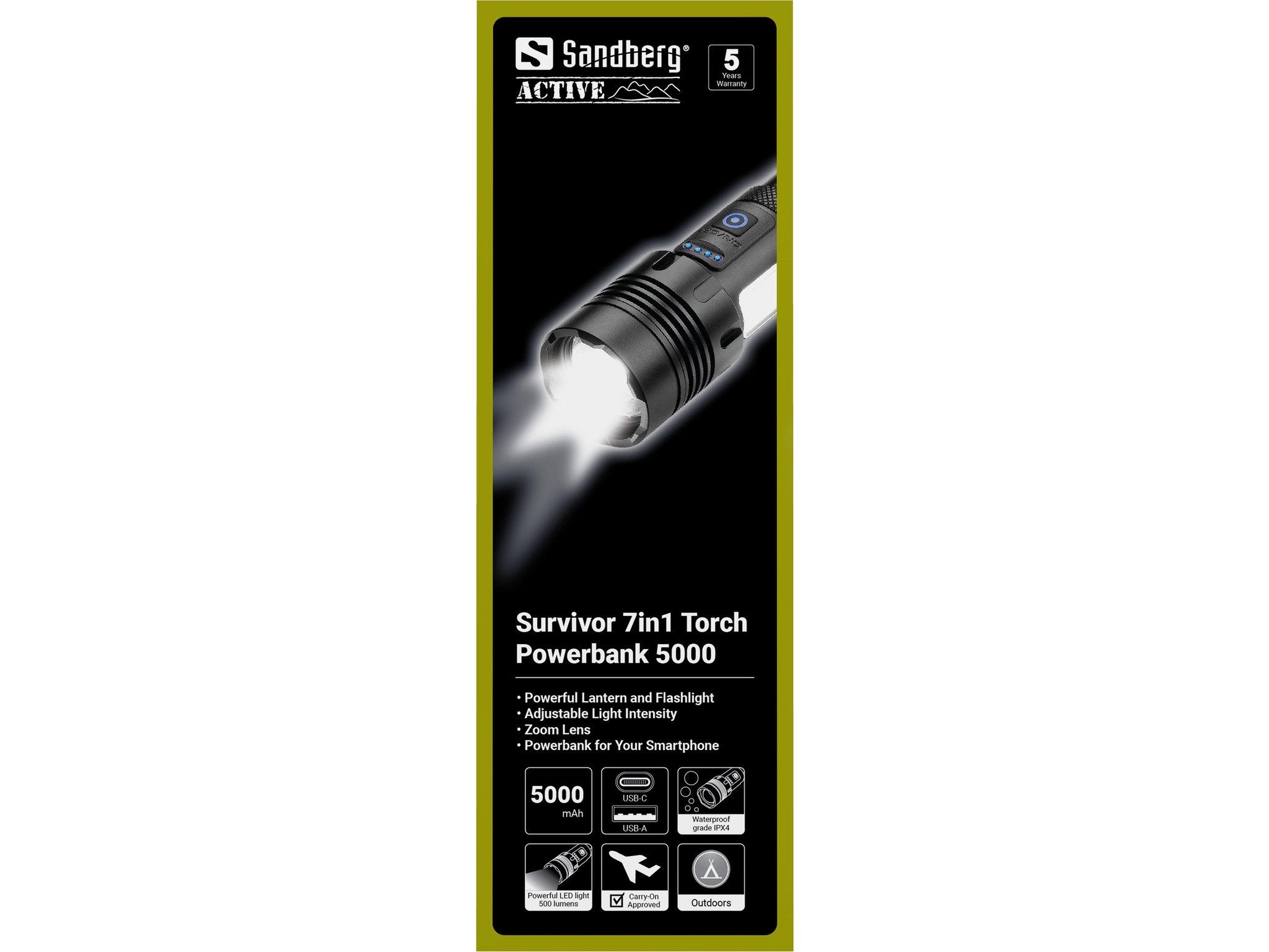 Survivor 7in1 Torch Pb 5000 Flashlight