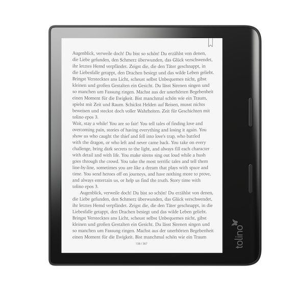 Tolino Epos 3 Lectore De E-Book Pantalla Táctil 32 Gb Wifi Negro