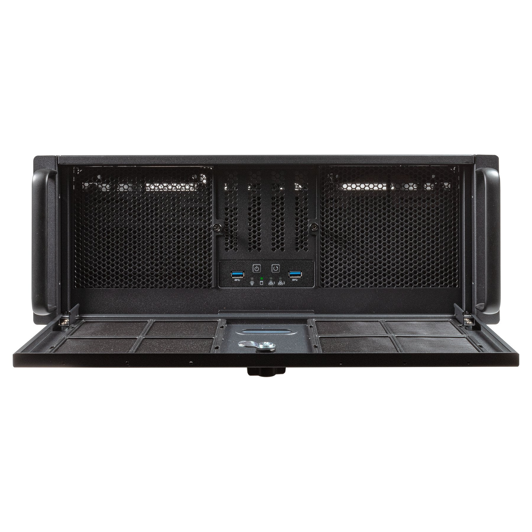 Unykach Uk4339h Caja Rack 4u 19" - Tamaños De Disco Soportados 3.5", 2.5" - Filtro Antipolvo - Usb-A 3.0, Usb-C - Color