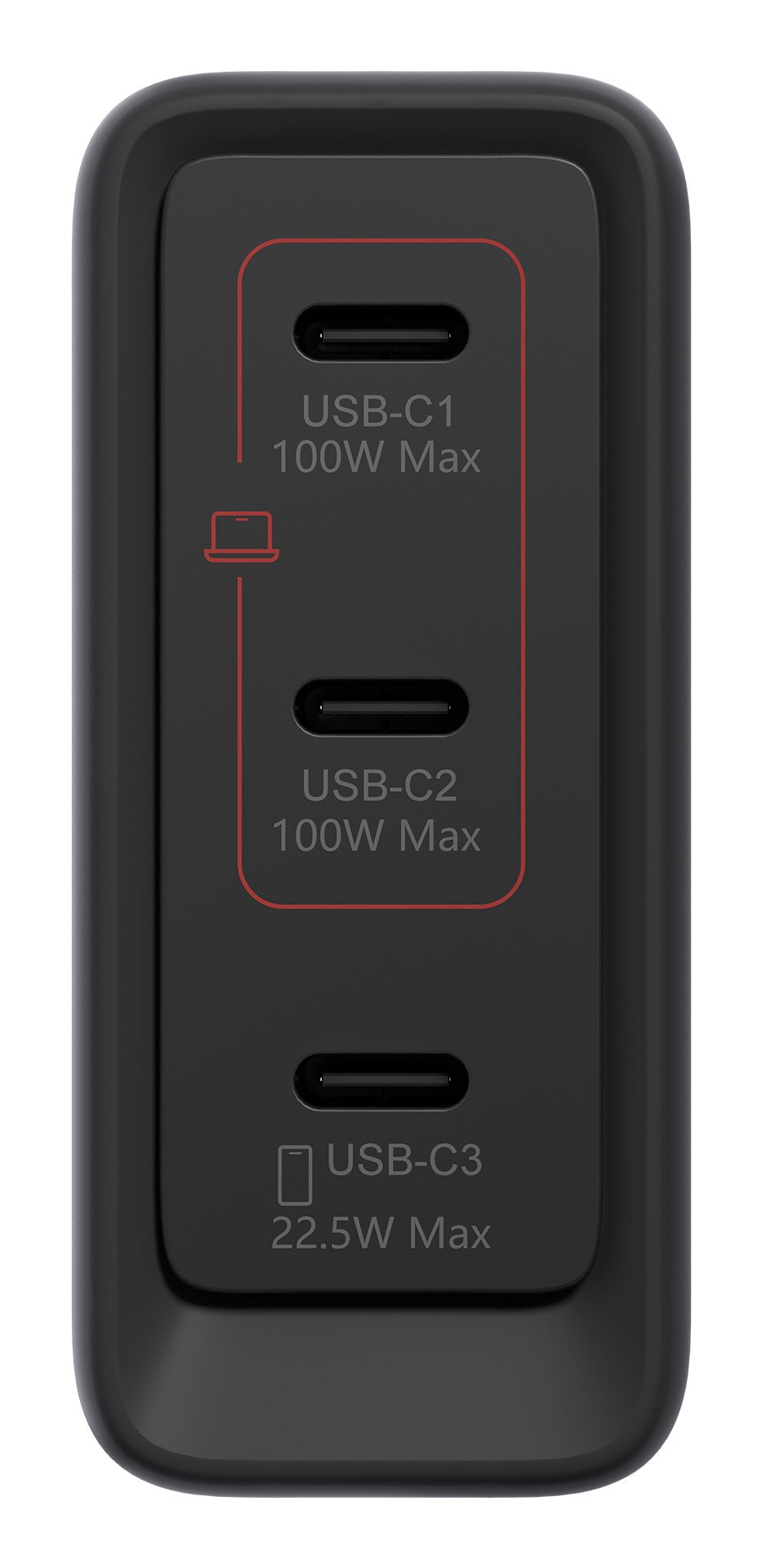 Lenovo 100w Gan 3 Ports Usb-C Triple Ac Adapter