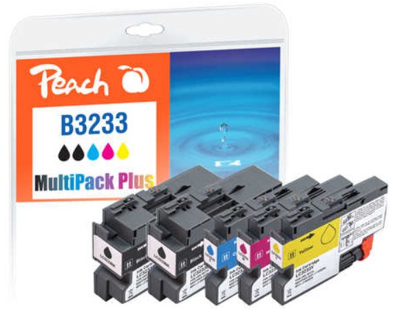 EAN 7640460542226 - Peach LC-3233 cartucho de tinta 5 pieza(s) Negro, Cian, Magenta, Amarillo imagen 1