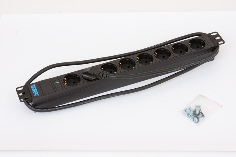 EAN 8595105051153 - Triton RAB-PD-X06-A1 unidad de distribución de energía (PDU) 8 salidas AC 1U Negro imagen 1
