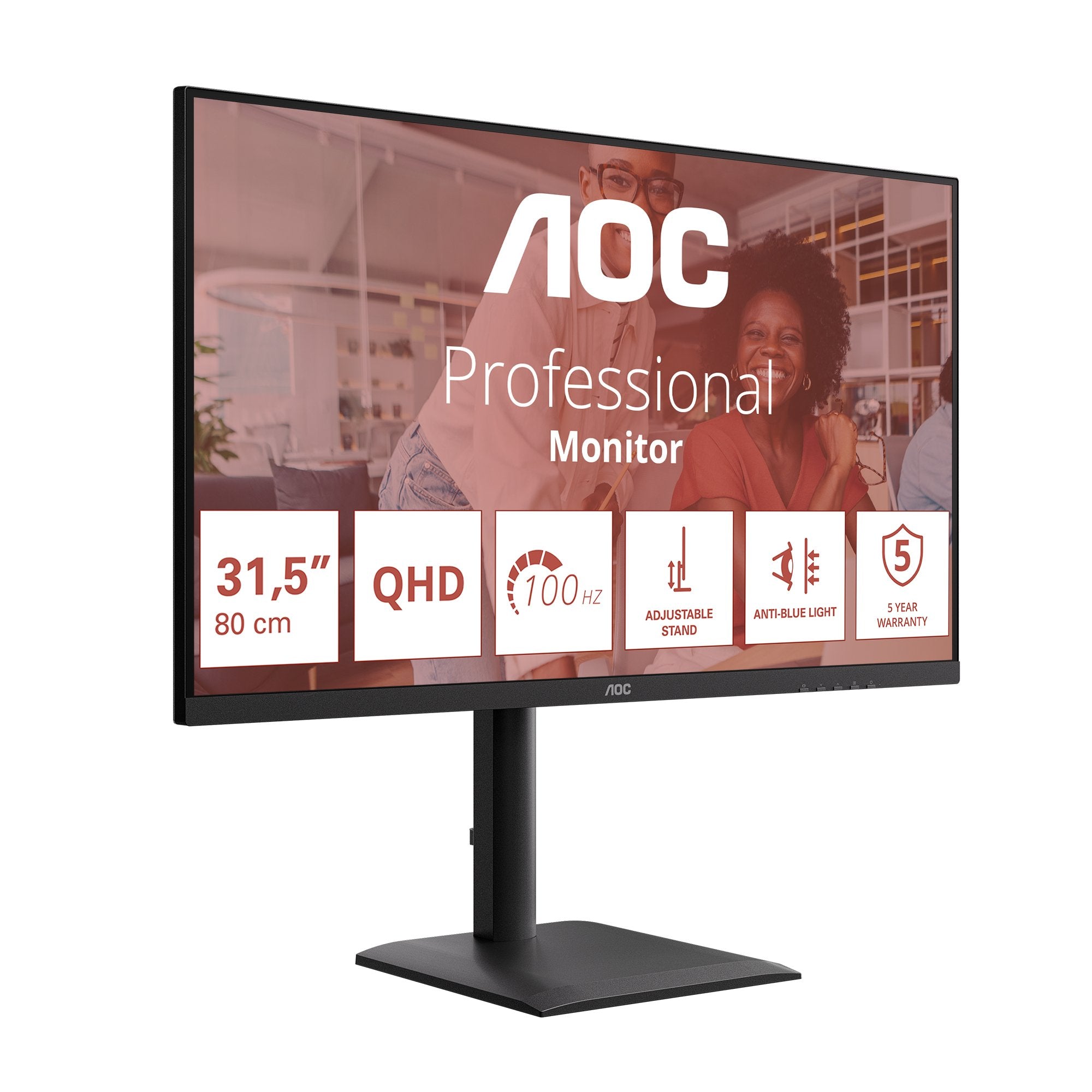 Aoc 81,3cm 31,5" Q32e4u 16:09 2xhdmi+Dp+Usb Ips Negro