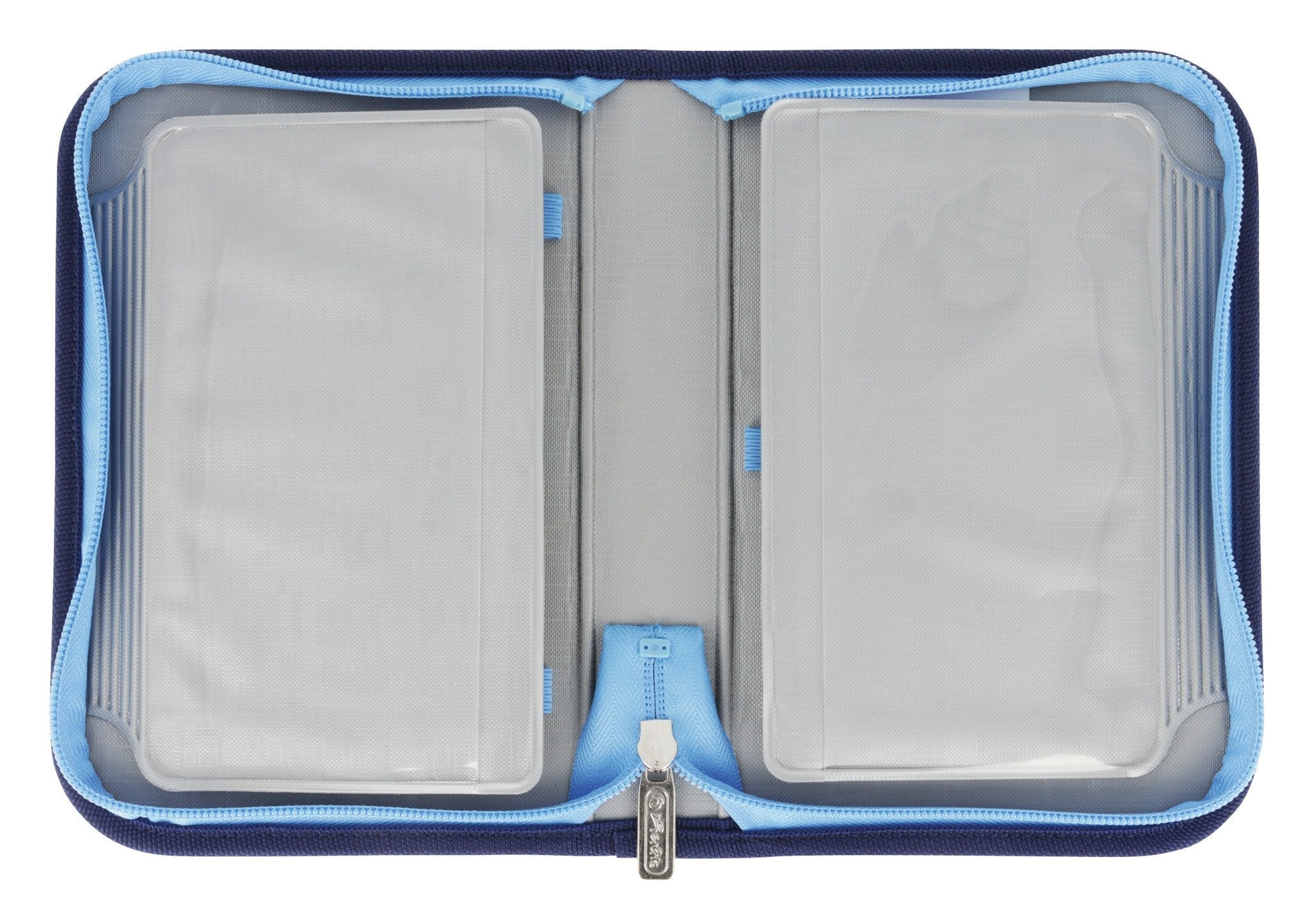Mochila Escolar Herlitz Ultralight Azul, Estuche Estudiante Con 16 Piezas, Mocasines Ovalados, Bolsa De Deporte, 2 Aplicaciones 50046164