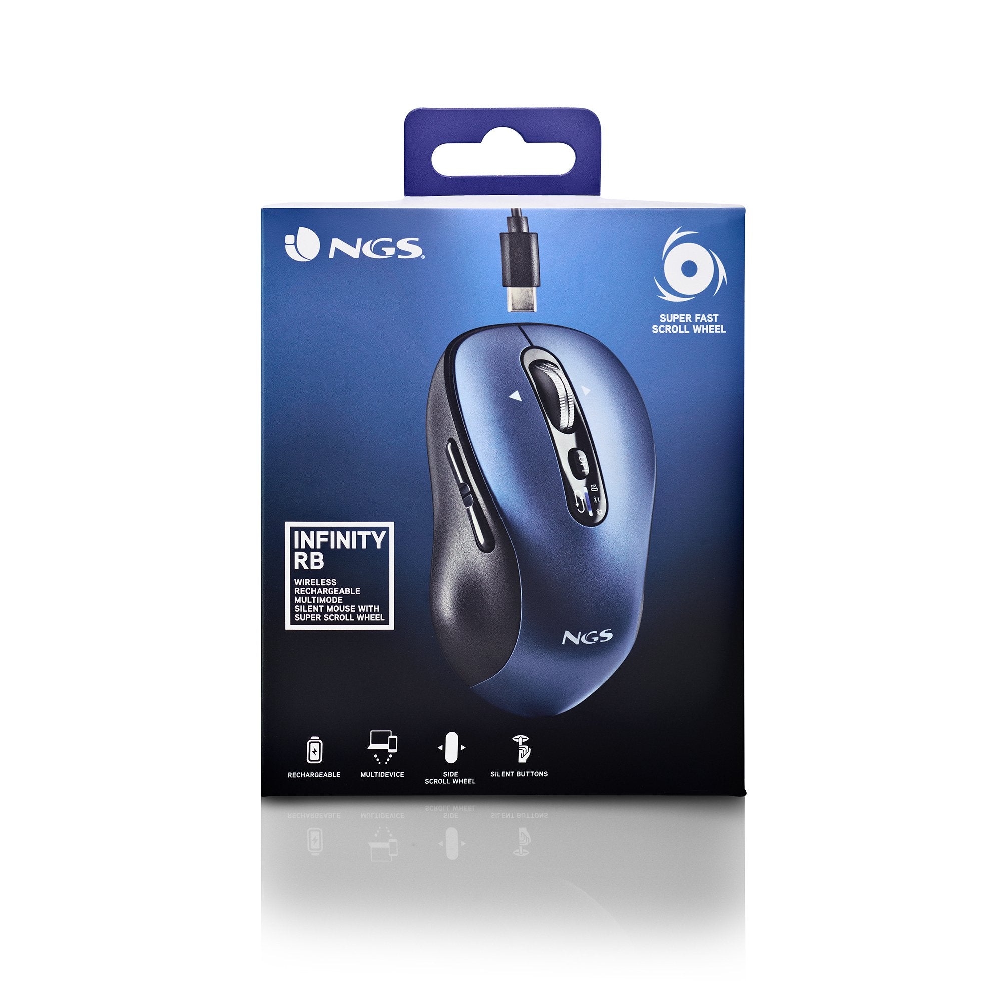EAN 8435430623673 - NGS INFINITY RB ratón Oficina Ambidextro RF Wireless + Bluetooth Óptico 3200 DPI imagen 8