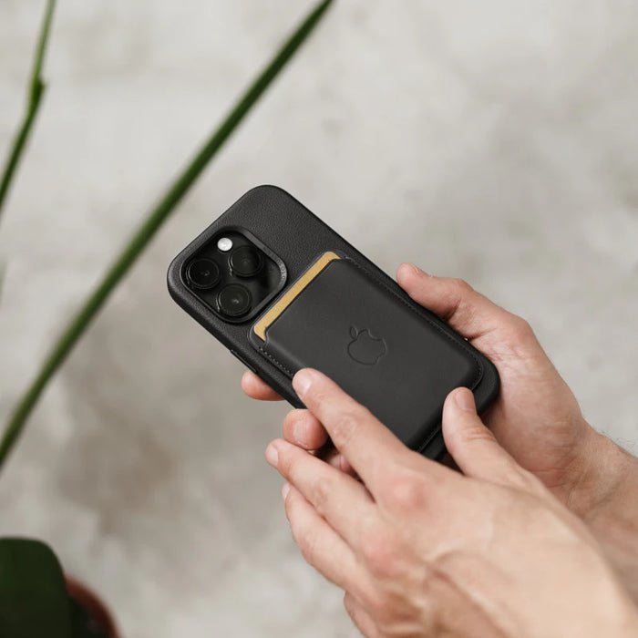 Woodcessories Bio Leather Funda Magsafe Iphone 15 Plus Negro