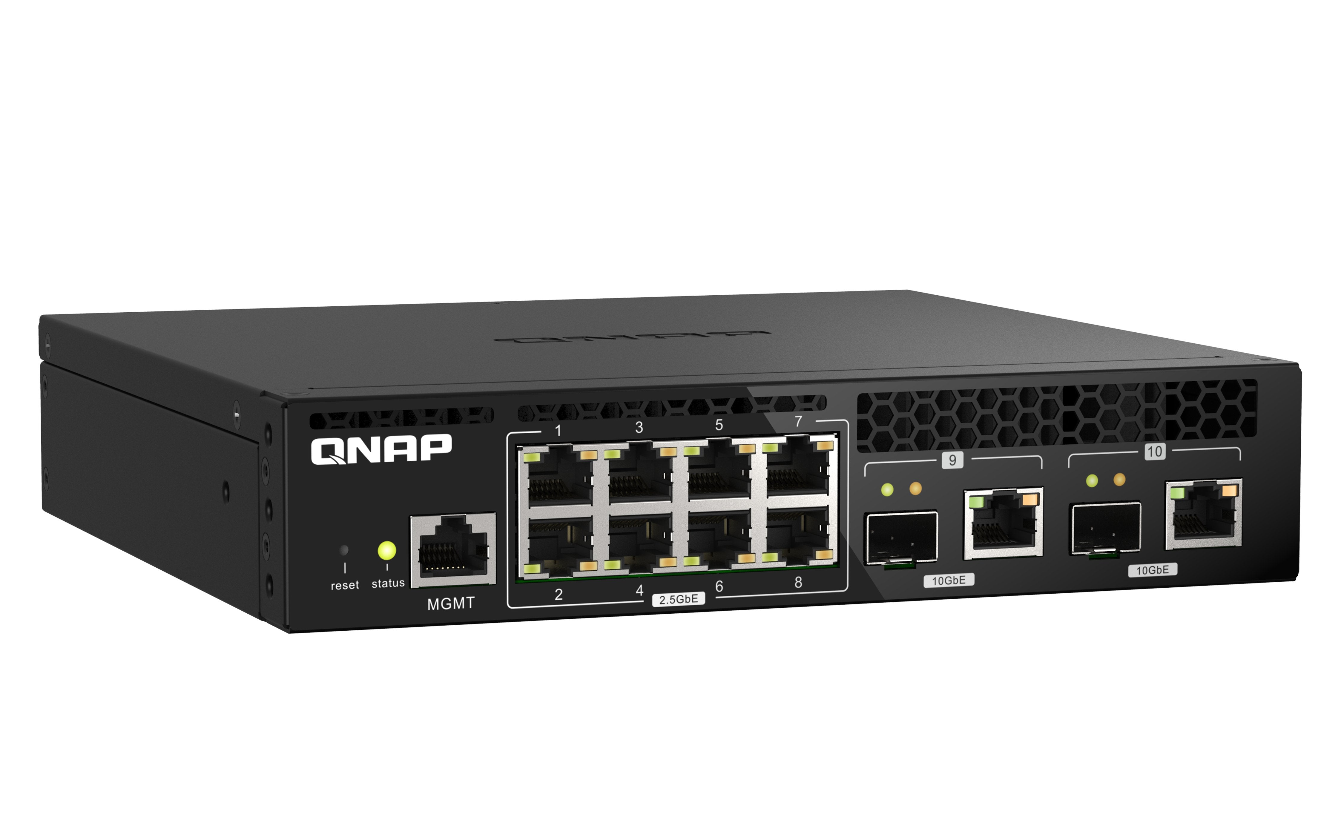 EAN 4713213518762 - QNAP QSW-M2108R-2C switch Gestionado L2 2.5G Ethernet (100/1000/2500) Energía sobre Ethernet (PoE) Negro imagen 3