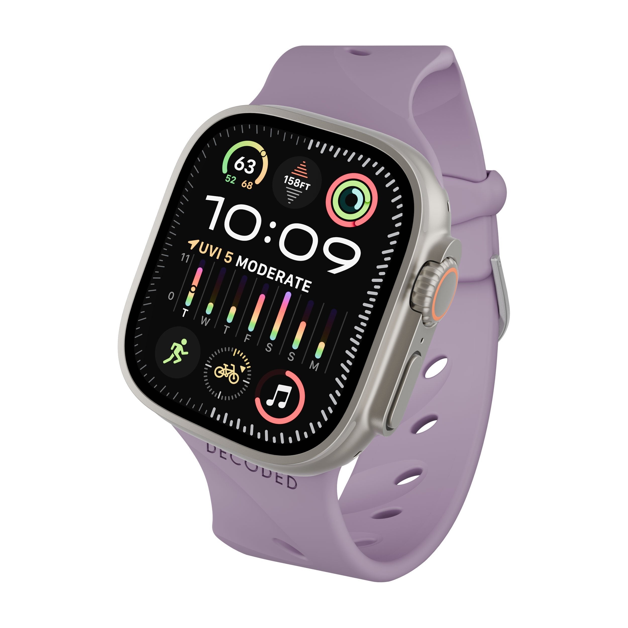 Decoded Silicone Ares Splice Strap 44/46/49mm Purple Haze