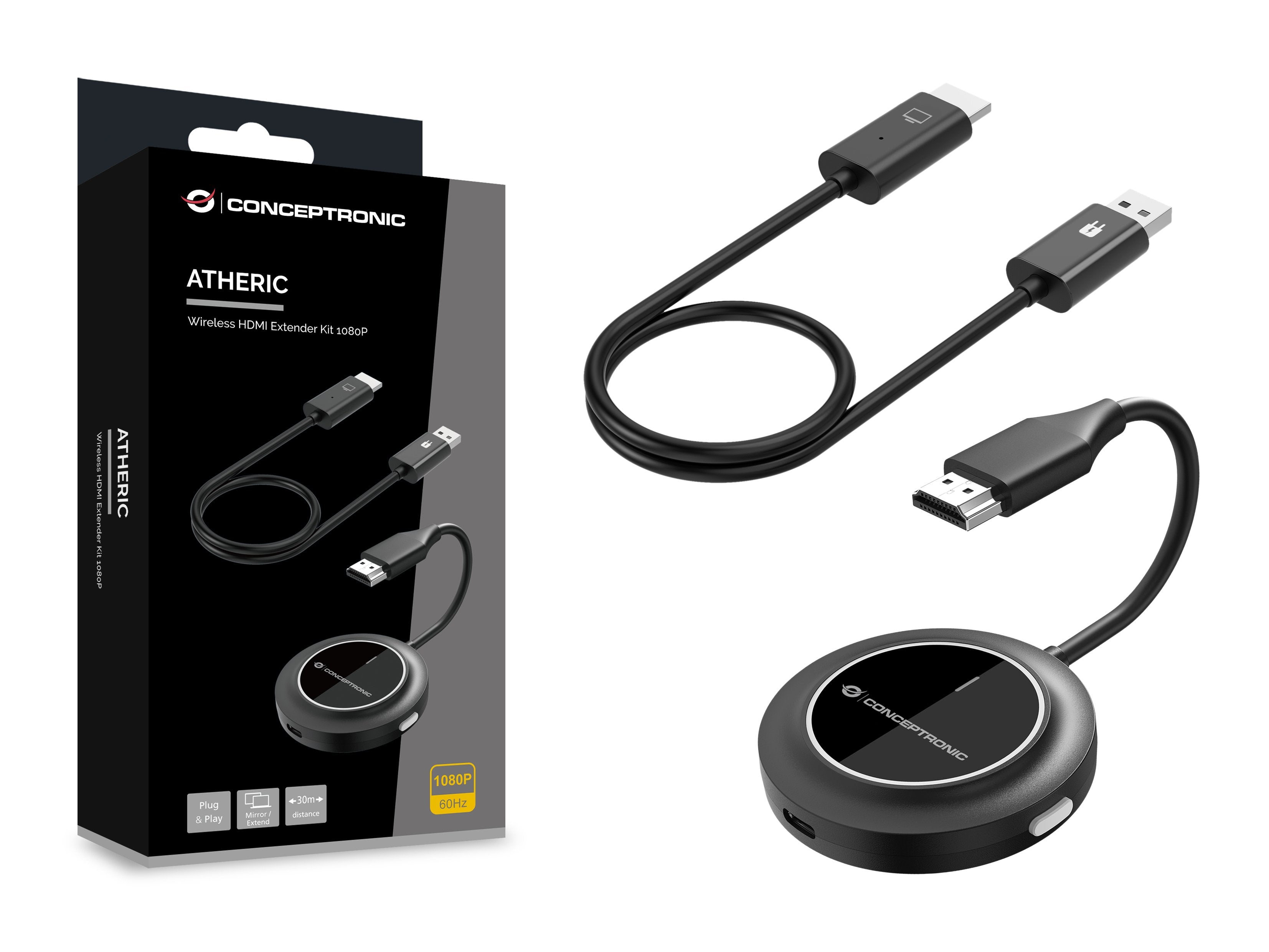 EAN 4015867242858 - Conceptronic ATHERIC02B adaptador de pantalla inalámbrico HDMI/USB Full HD Mochila imagen 4