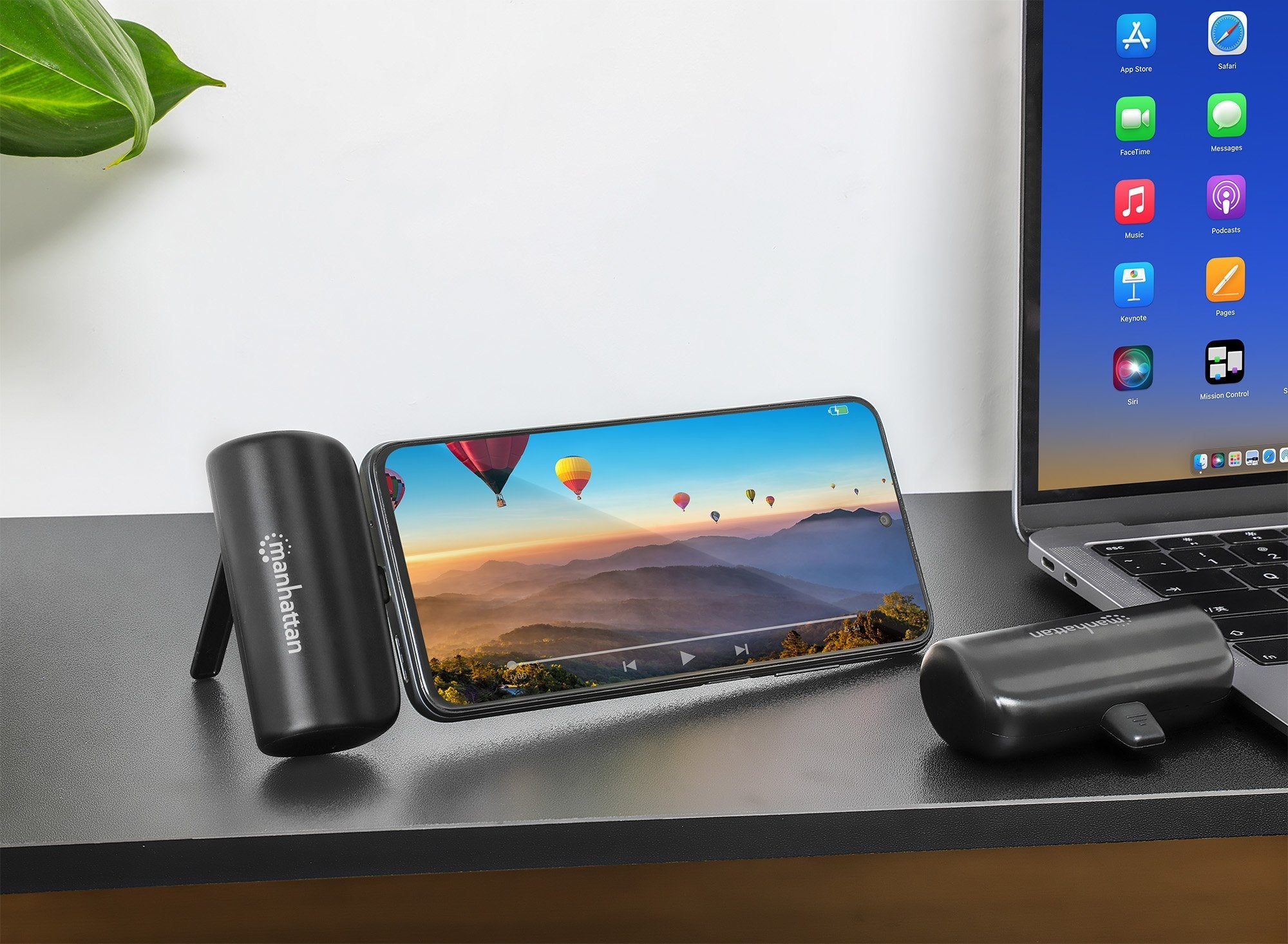 Manhattan Powerbank 5000 Mah Usb Typ-C Mecker 20w Negro