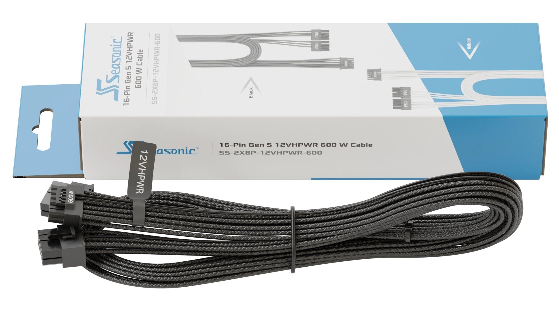 Seasonic 12vhpwr Pcie 5.0 Adaptador Cable - Negro
