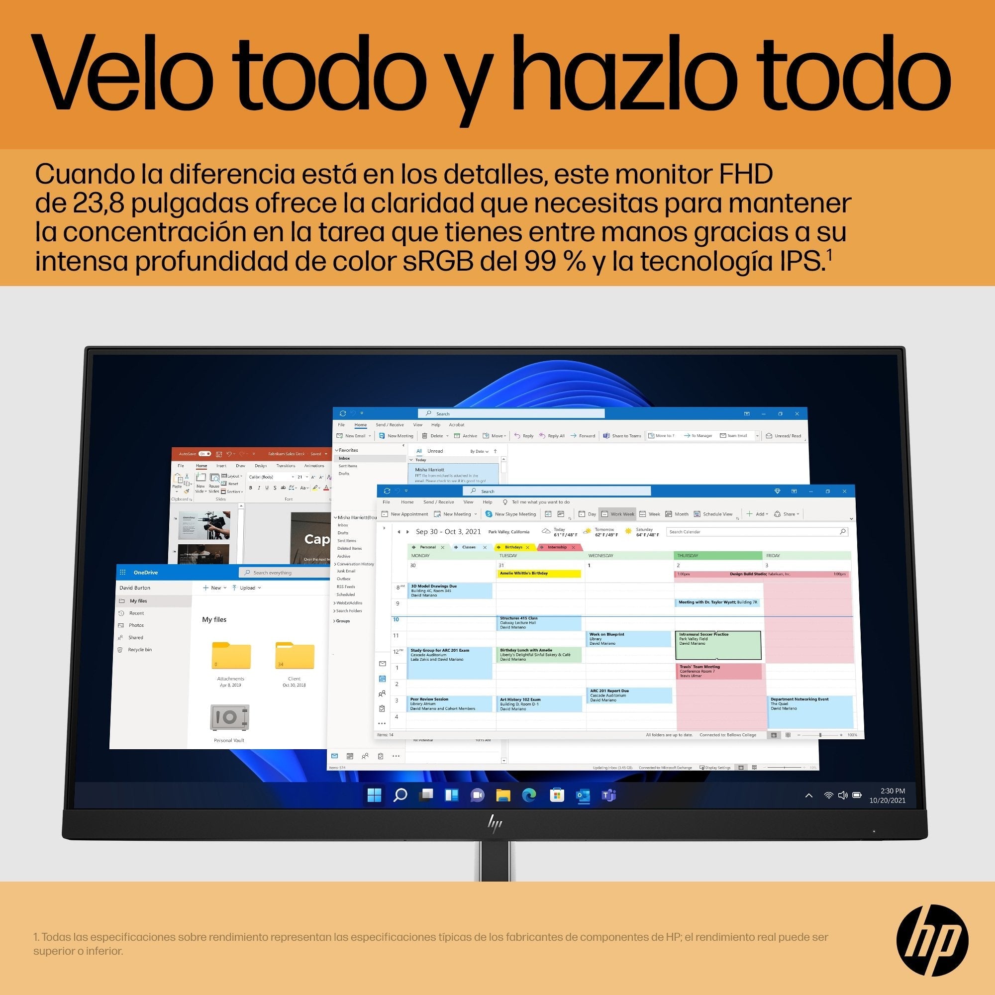 EAN 0196786616549 - HP E24 G5 FHD PVC Free Monitor pantalla para PC 60,5 cm (23.8") 1920 x 1080 Pixeles Full HD LCD Negro, Pl imagen 2