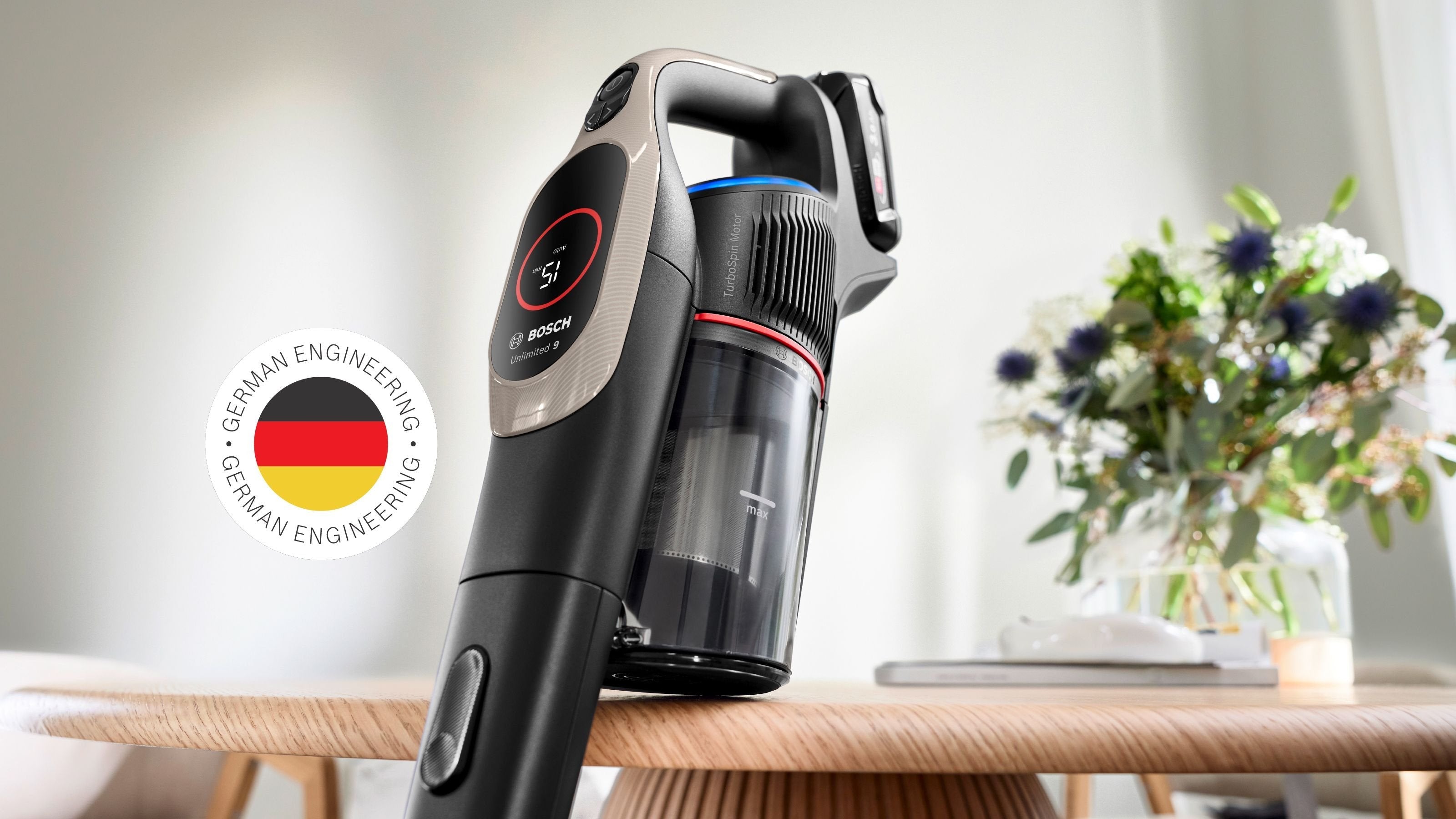 Aspiradora  Bosch Bcs931gac De Pie Y Escoba Eléctrica Aspiradora Escoba Batería Secar Hepa Sin Bolsa 0,4 L Grafito 3 Ah
