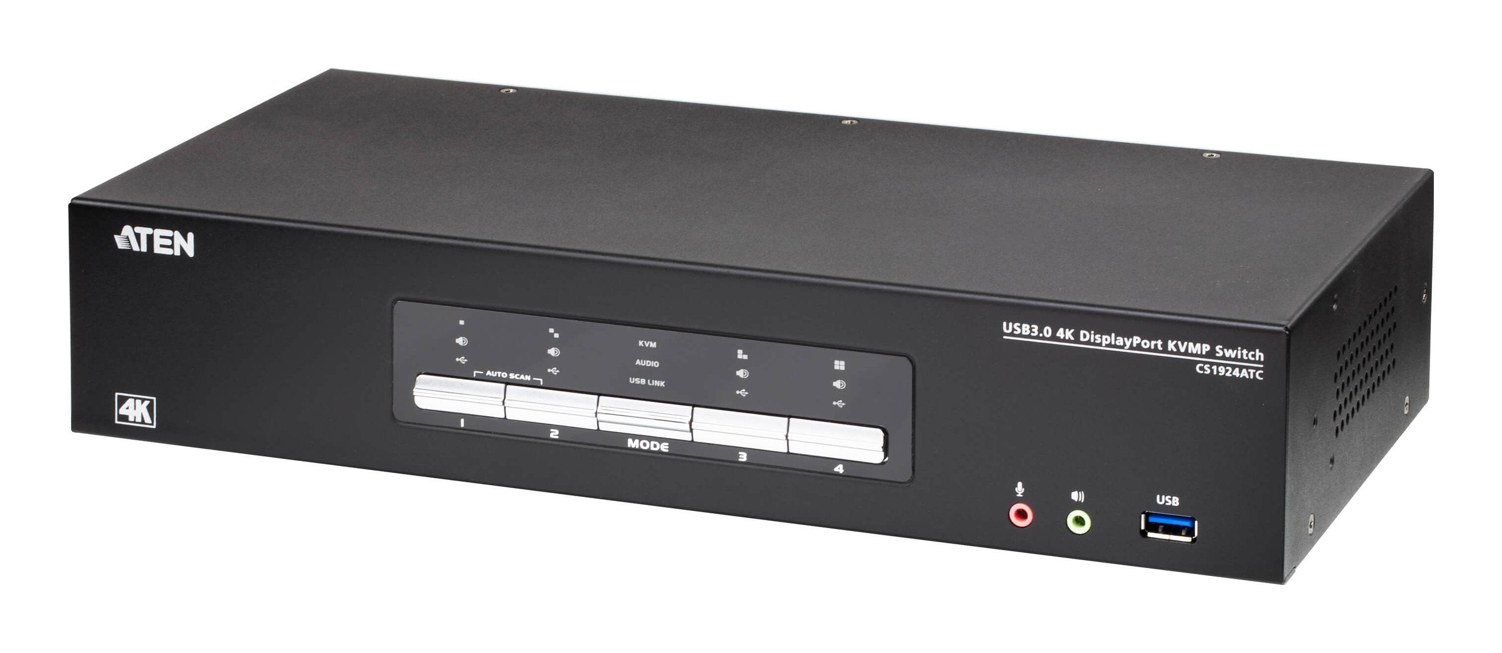 Aten Cs1924atc 4-Port Usb 3.0 4k Displayport Kvm Switch Fr Atc