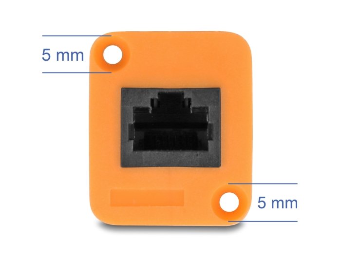 Delock D-Typ Rj45 Cable Stecker Zu Buchse Cat.5e Utp Naranja   Schwarz 30 Cm