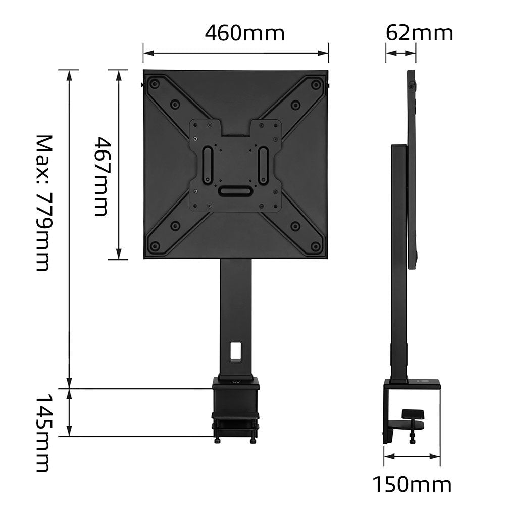 Ewent Ew1543 Soporte Para Tv 139,7 Cm (55") Negro Ewent Soporte Para Monitores 37-55 Extra Plano