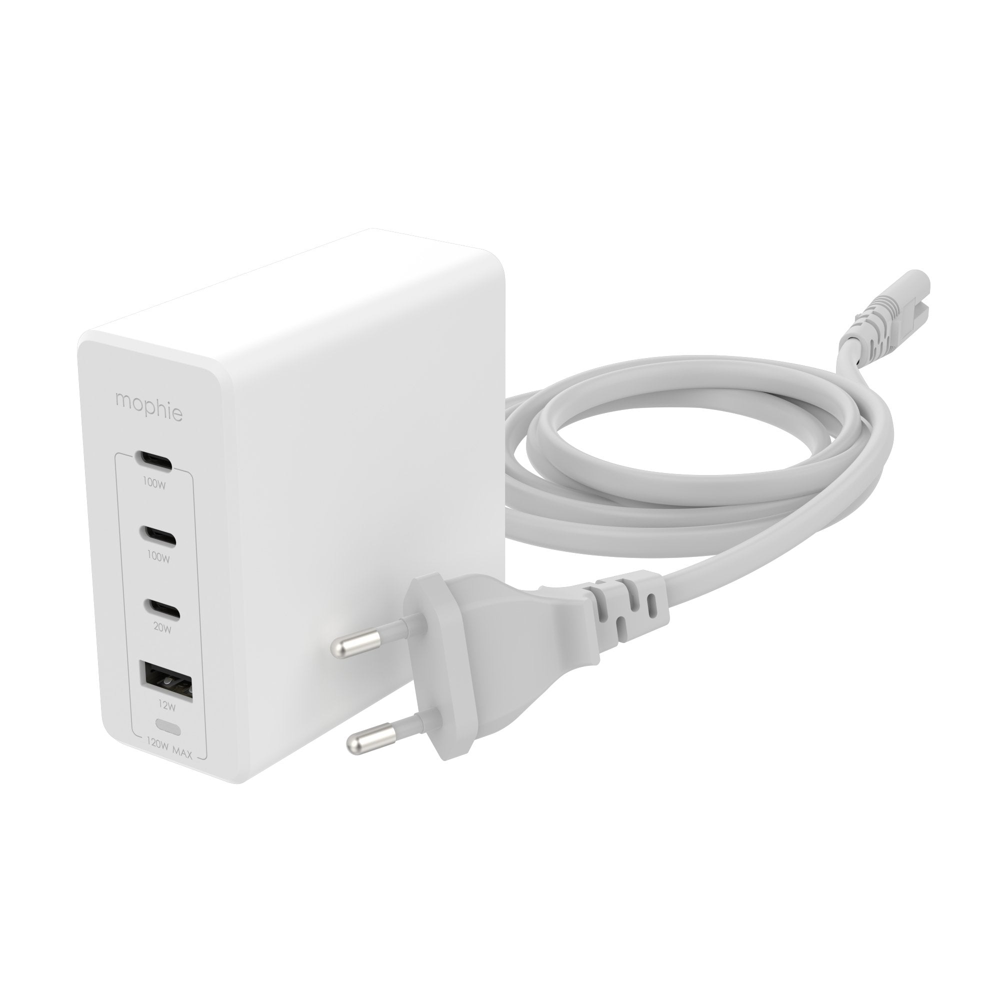Zagg Mophie Netzteil Gan 120w 1x Usb-A, 3x Usb-C Blanco