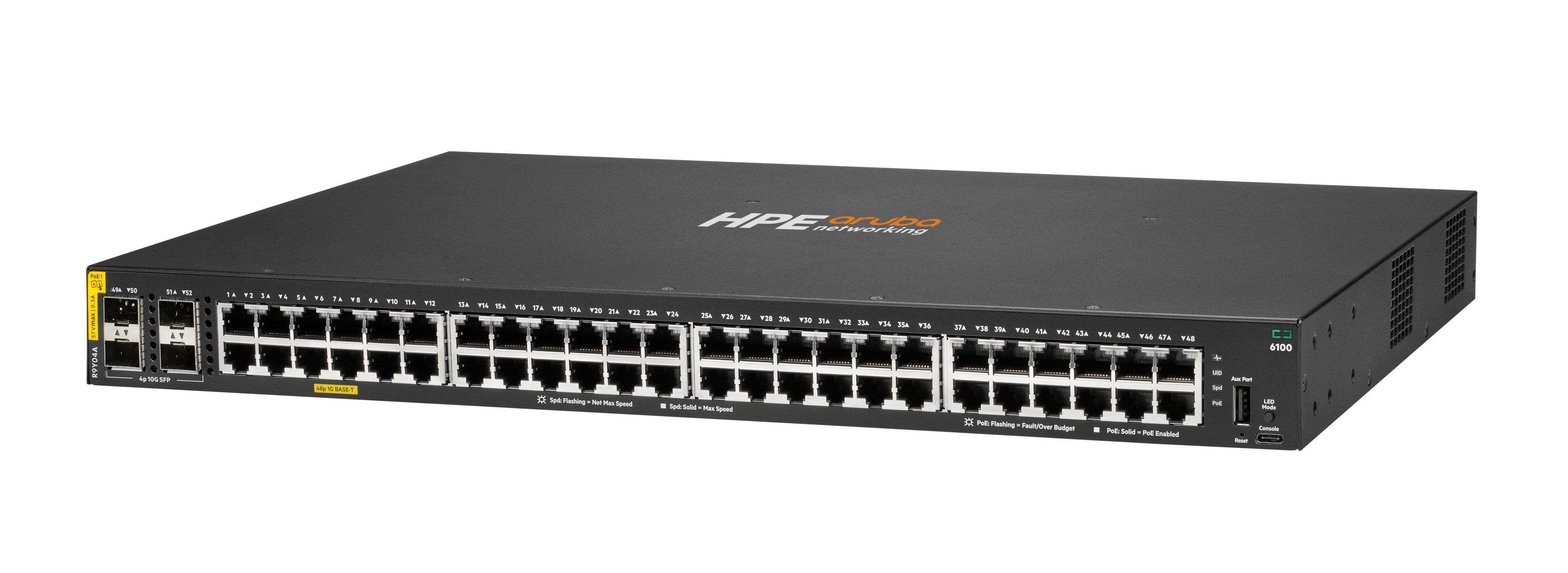 EAN 0190017611846 - HPE Aruba Networking CX 6100 48G Class4 PoE 4SFP+ 740W Switch imagen 2