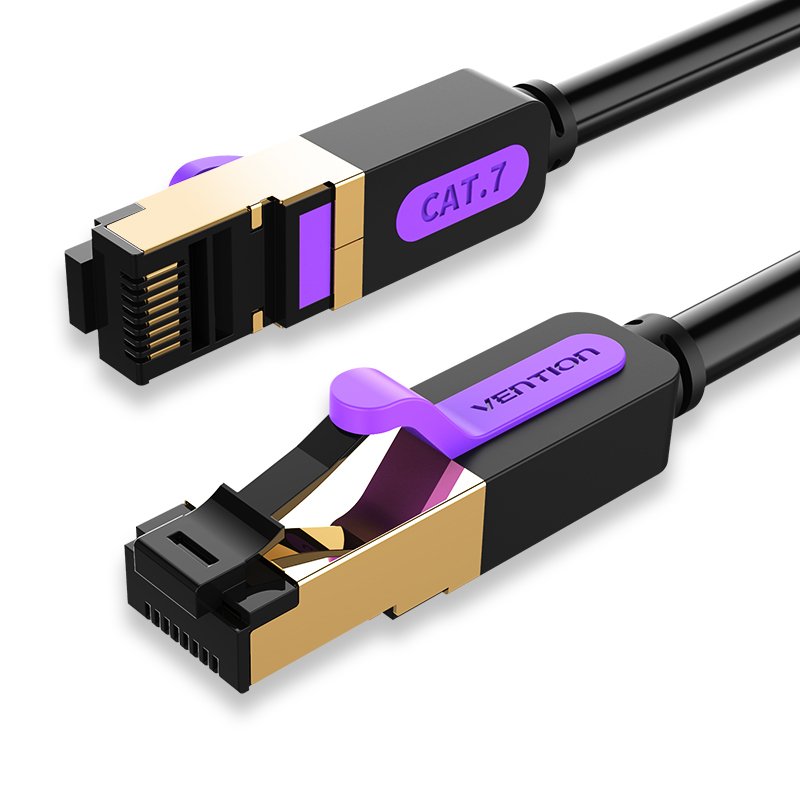 Cable De Red Rj45 Sftp Vention Icdbd Cat7 50cm Negro