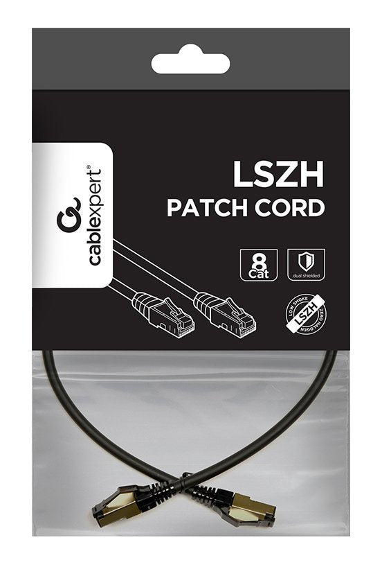 Gembird Cable De Red S/Ftp Cat8 Lszh 0.25m  Negro