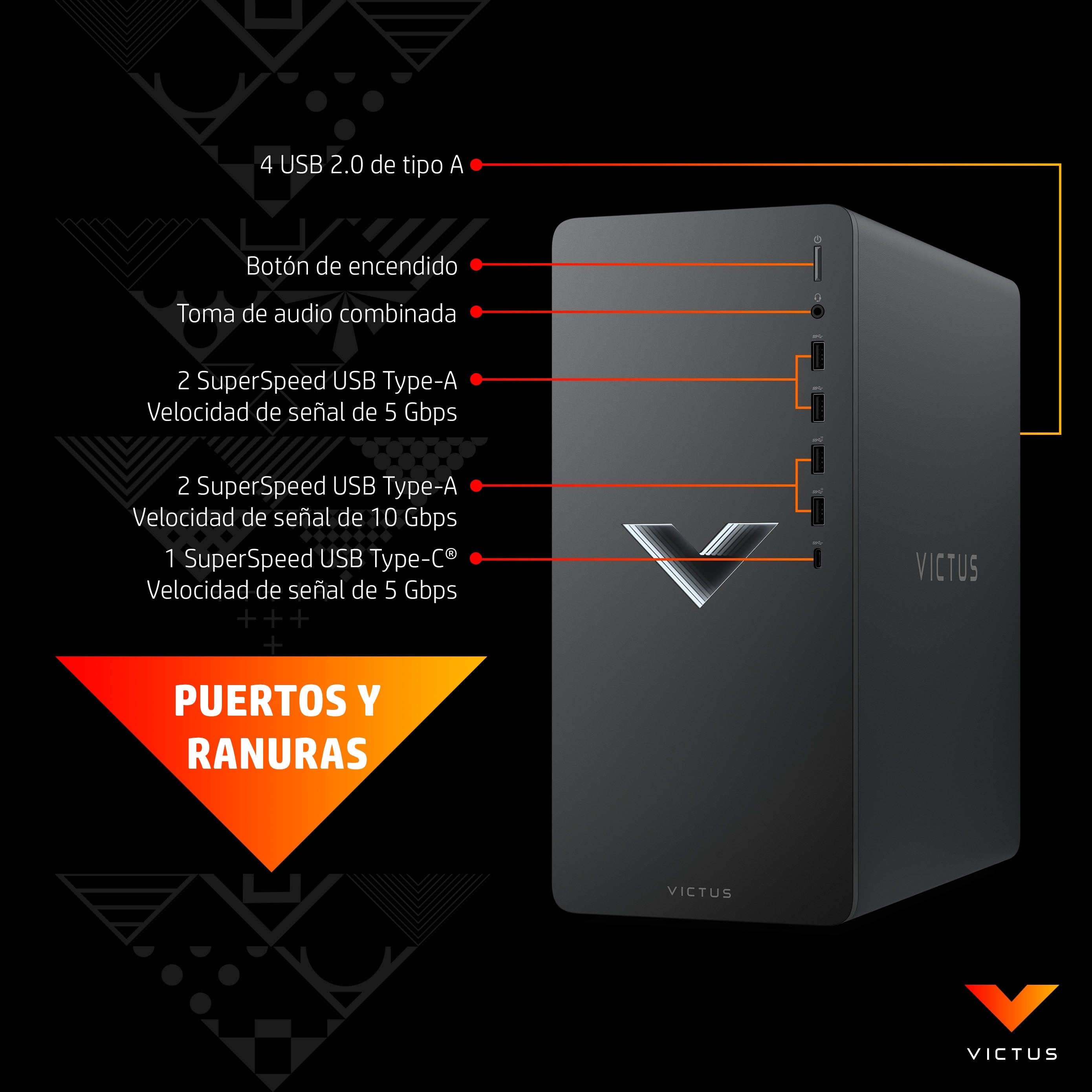Victus By Hp 0108ns Pc 5600g Amd Ryzen 5 16gb 512gb Ssd Radeon Rx 6400 Windows 11 Home Blanco