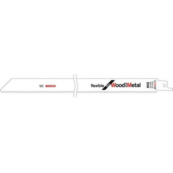 Hoja De Sierra De Sable Bosch Professional S 1222 Vf Flexible Para Madera Y Metal, 2 Piezas De Longitud 300 Mm 2608656043