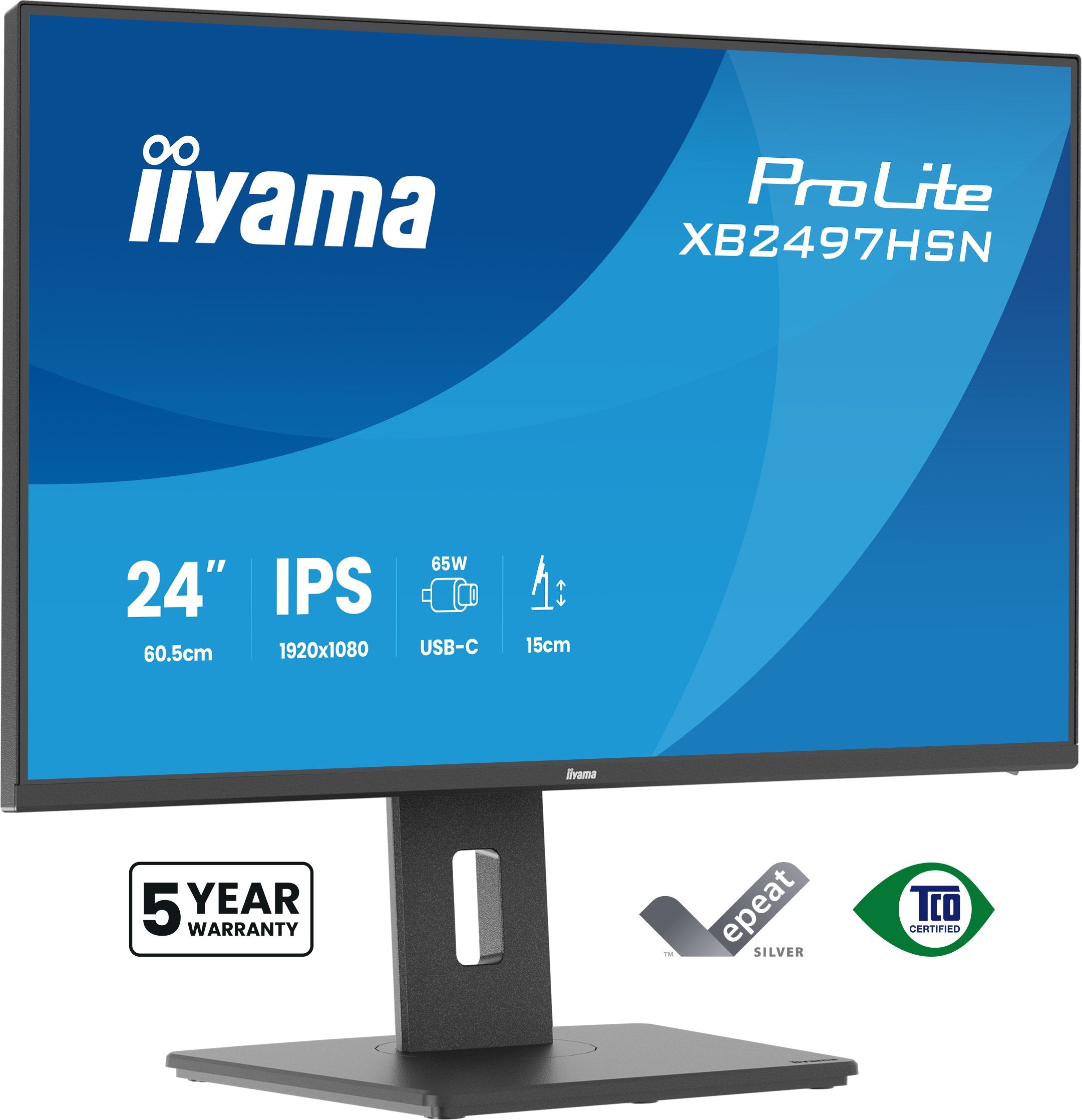 Monitor Led Iiyama Prolite Xb2497hsn-B1  24" (23.8" Visible) 1920 X 1080 Full Hd (1080p) @ 100 Hz Ips 350 Cd/M² 1500:1 1 Ms 2xhdmi 2xdisplayport Altavoces Mate Negro