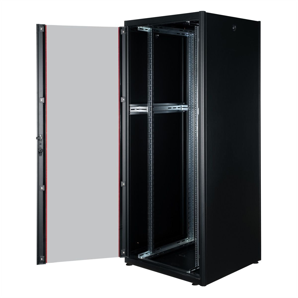 Roline 19-Zoll Netzwerkschrank Basic 42he, 800x800 Bxt Glastr Schwarz