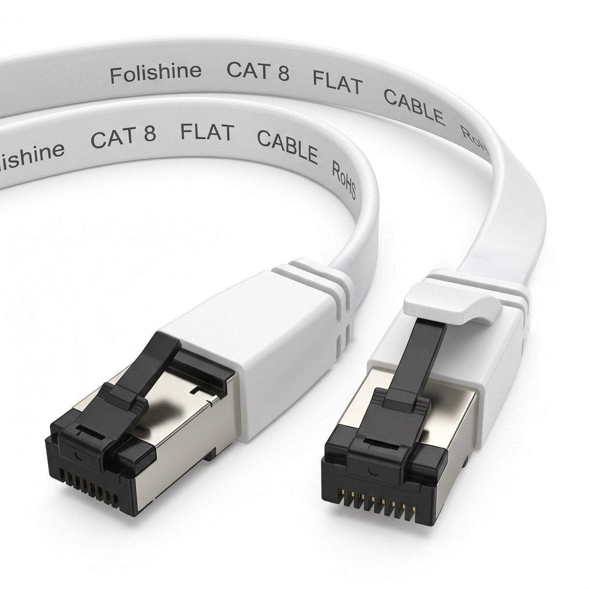 Extralink Lan Patchcord Cat.8 U Ftp 3m 40g Flat Shielded Foiled Twisted Pair Bare Copper White