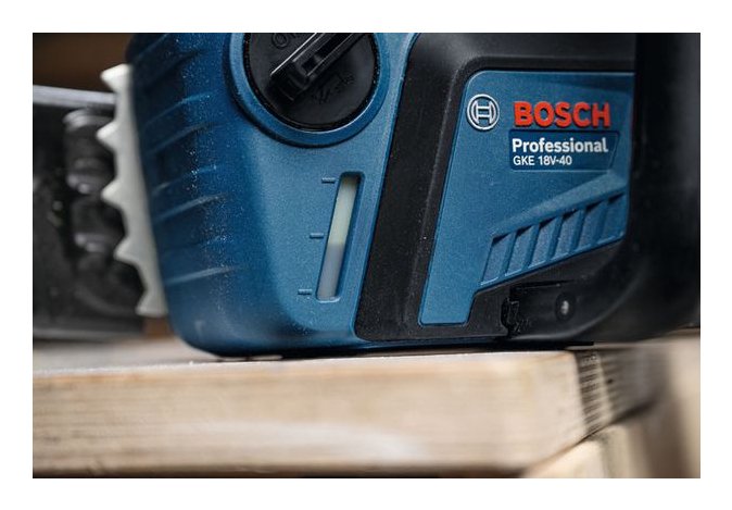 Motosierra A Batería Bosch Professional Biturbo Gke 18v-40 Professional Solo, 18 Voltios Azul, Sin Batería Ni Cargador 06008d3000