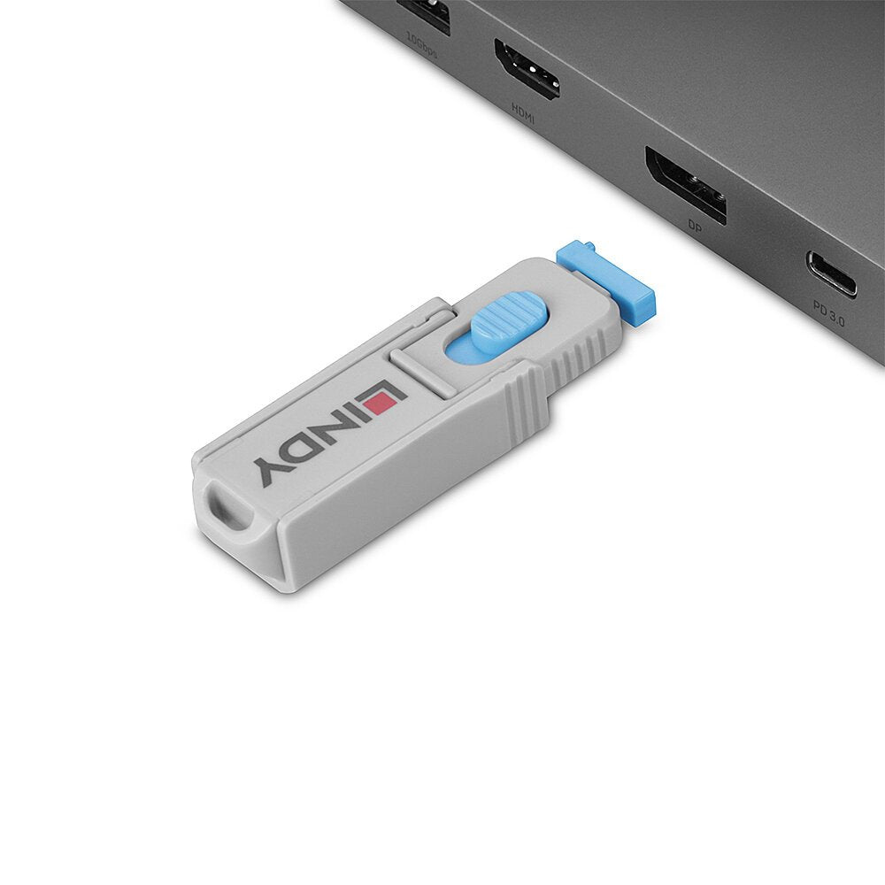 Displayport Port Locks  Blue  4x + 1 Key