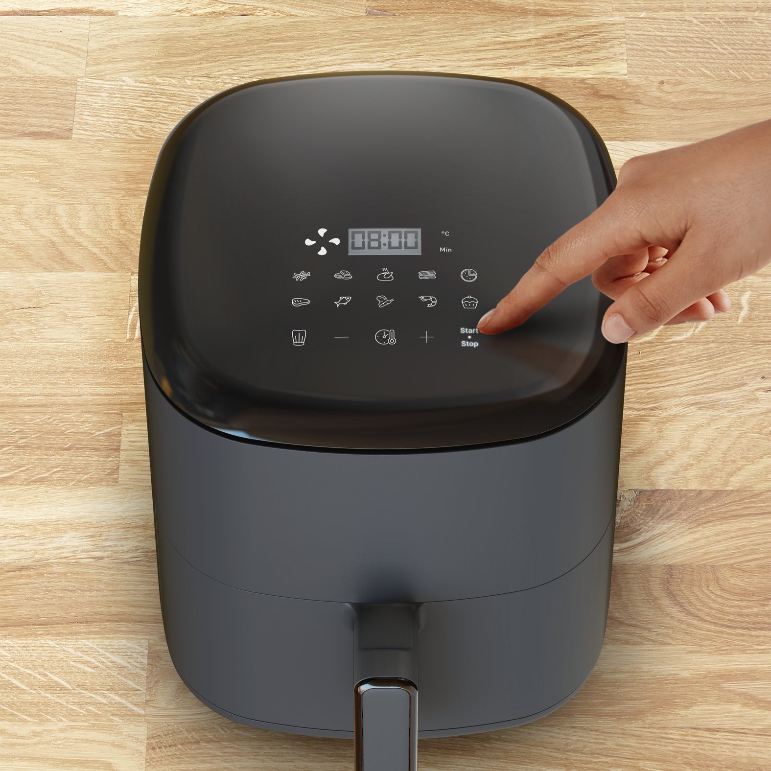 Freidora De Aire Tefal Easy Fry Max Ey245b Sencillo 5 L Independiente 1500 W  Caliente Gris
