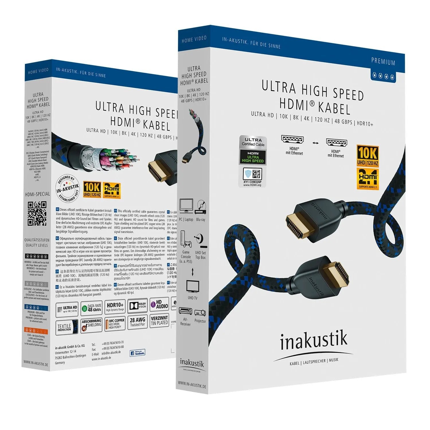 EAN 4001985522088 - Inakustik 00423550 cable HDMI 5 m HDMI tipo A (Estándar) Negro, Azul imagen 3