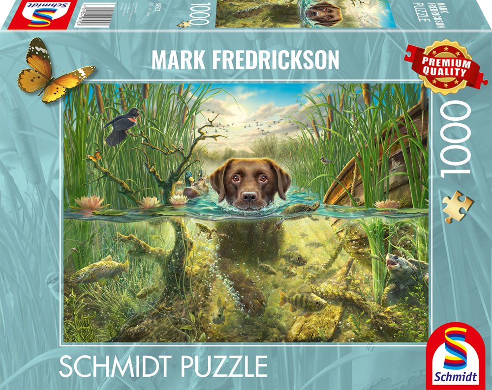 Puzzle De 1000 Piezas De Mark Fredrickson: Dog Love - Labrador Marrón En El Agua Fría 58572