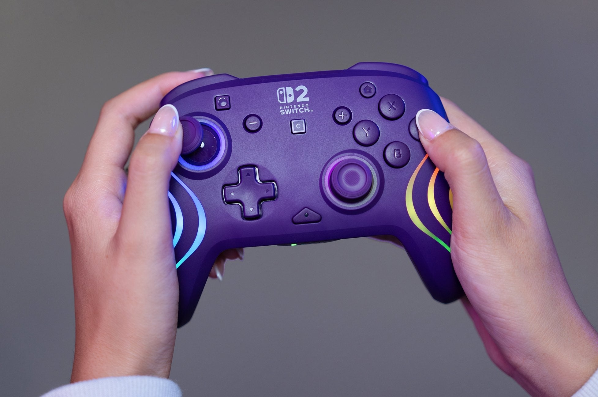 Turtle Beach Afterglow Morado Mando De Juego Rgb Inalámbrico Para Nintendo Switch 2