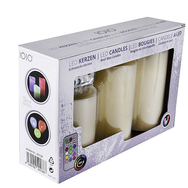 Olympia Ioio Led-Wachskerzen Set Led 48 3er Set