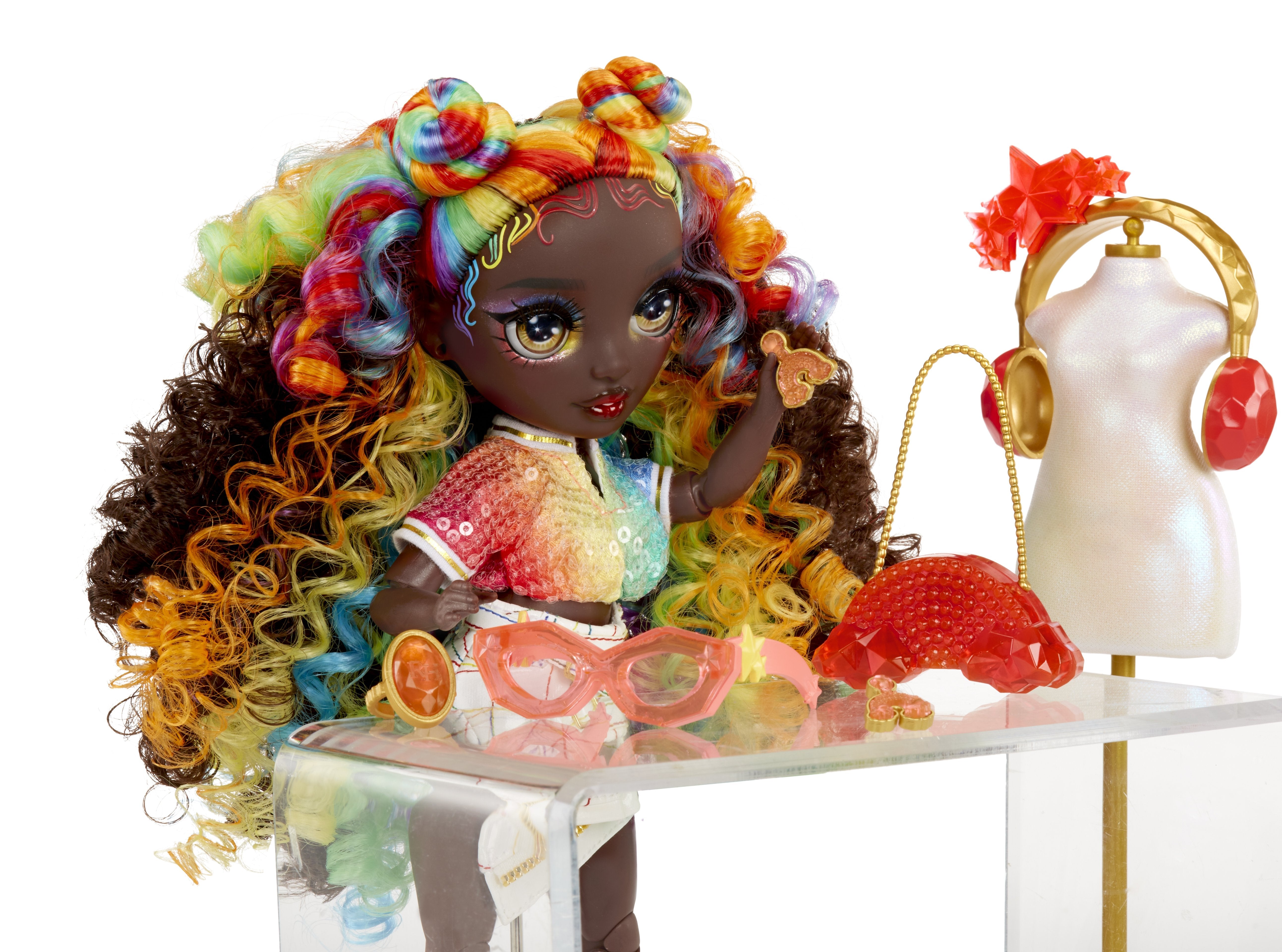 EAN 0035051121381 - Rainbow High Creative Crystals Fashion Doll- Iris Bow imagen 11
