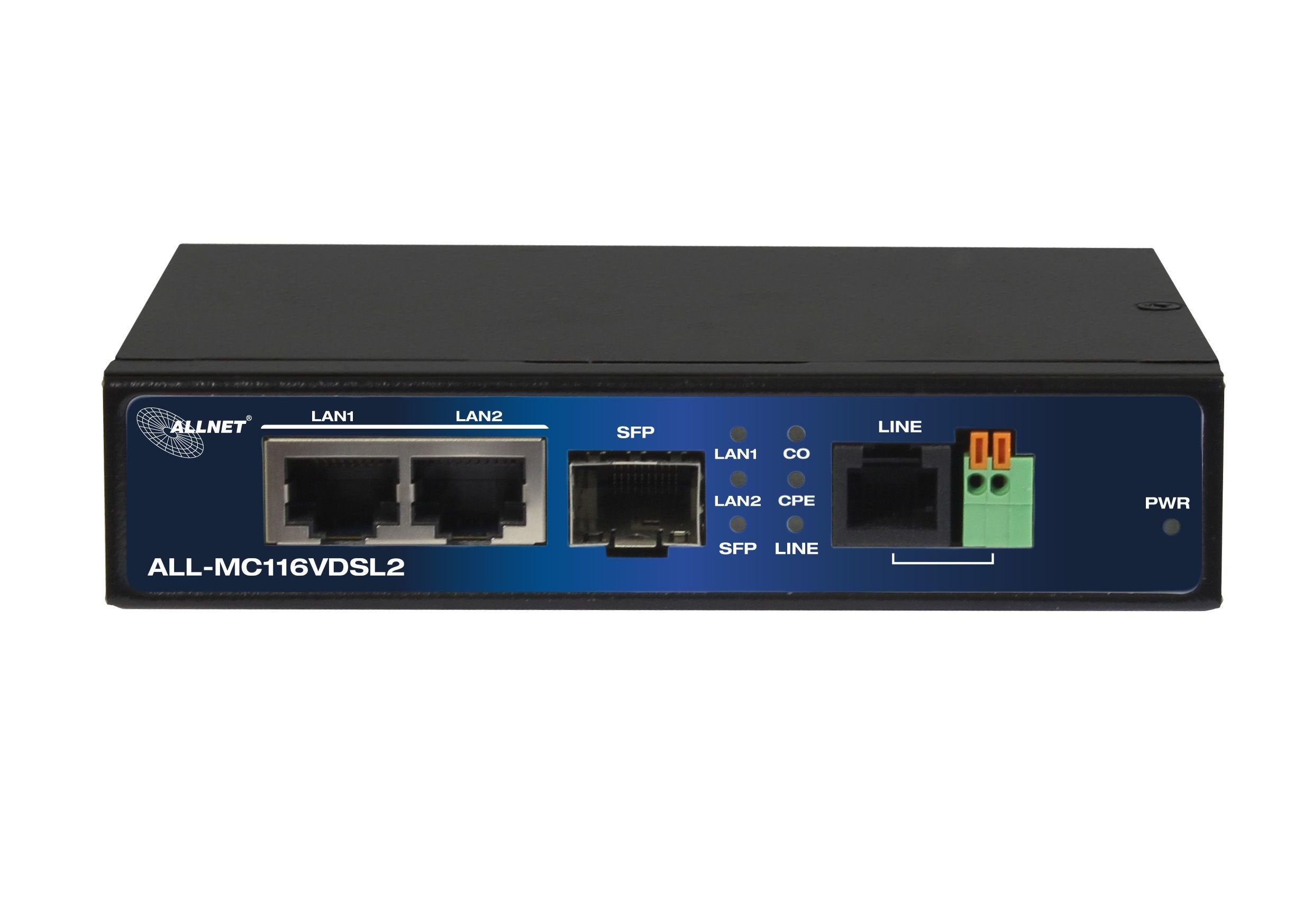 Allnet Punkt-Zu-Punkt Modem Vdsl2 Via 2-Draht Unmanaged \"All-Mc116v2\" / Max. 3km Con Max. 160mbit/S