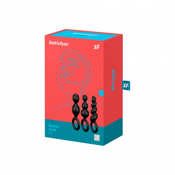 Satisfyer - Anal Plugs Set 3 Pcs Negro