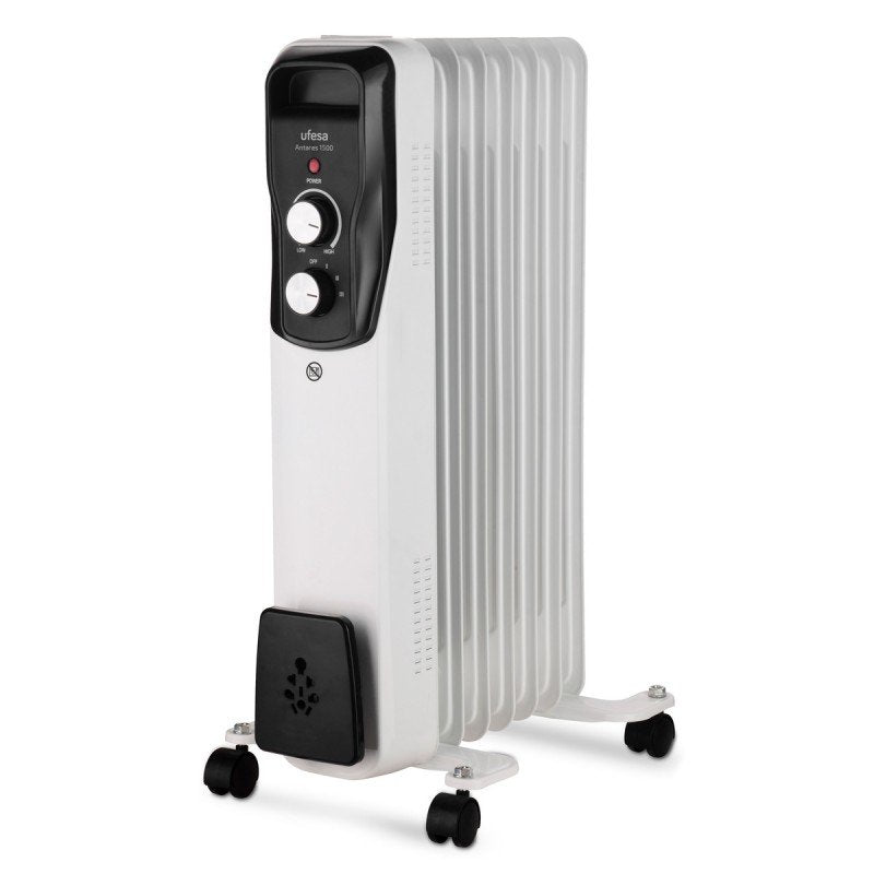 Ufesa Antares 1500 Radiador De Aceite, 7 Elementos, 1500w, Termostato Regulable, Asa Y Ruedas De Transporte