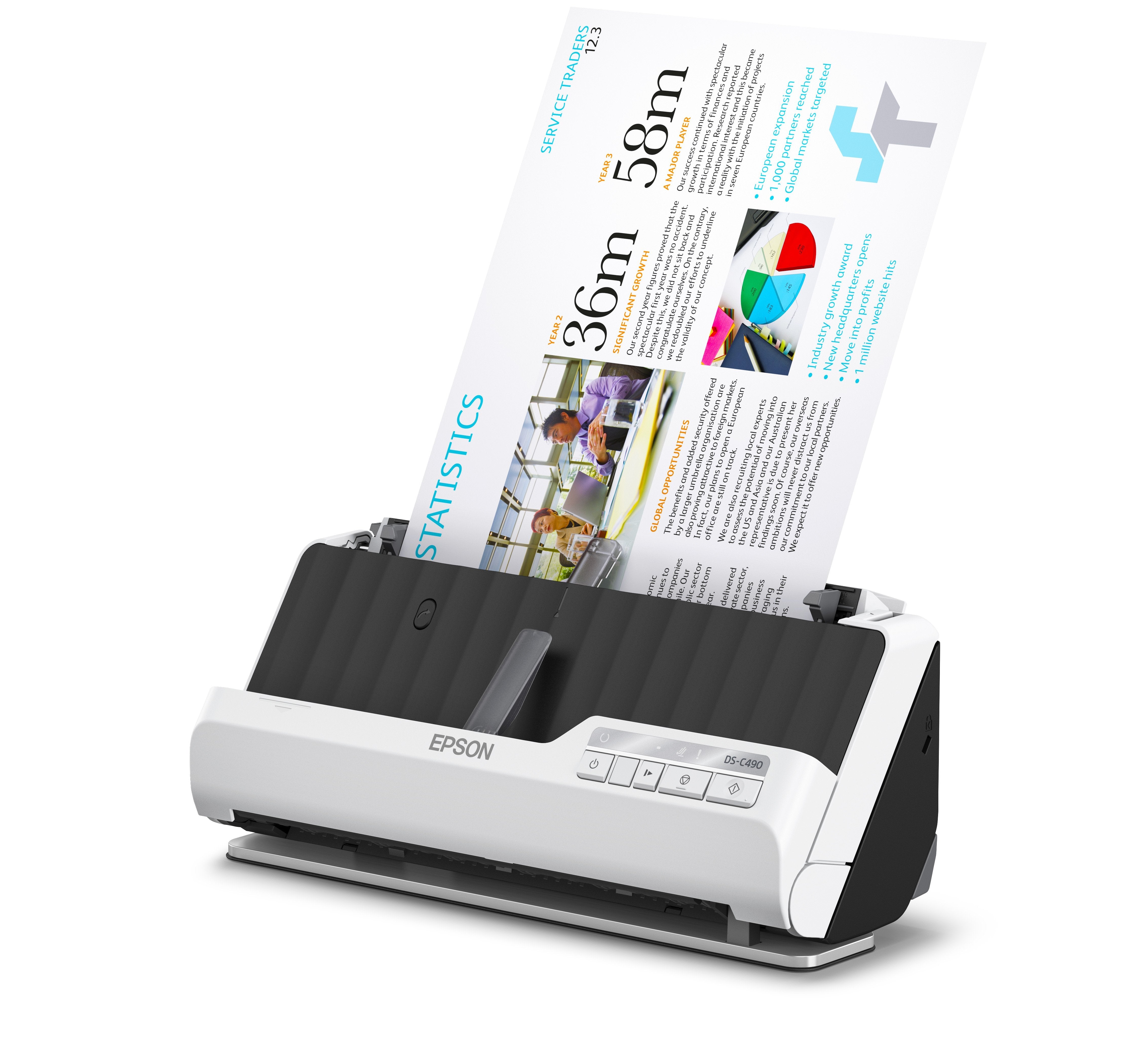 EAN 8715946718293 - Epson DS-C490 ADF + escáner alimentado por hojas 600 x 600 DPI A4 Negro, Blanco imagen 6