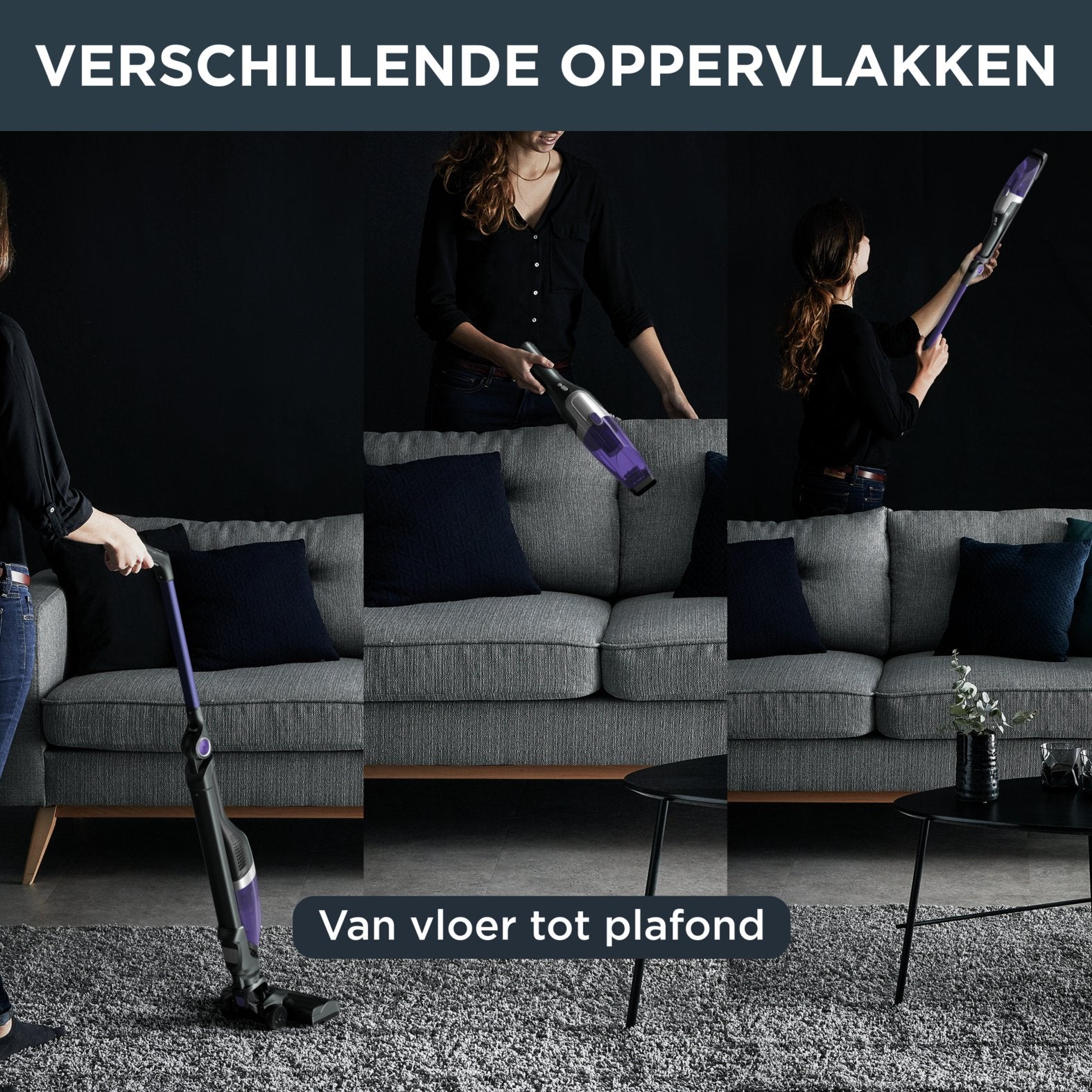 Aspirador  Rowenta Xtrem Compact 2-En-1 Rh1238 Negro/Morado