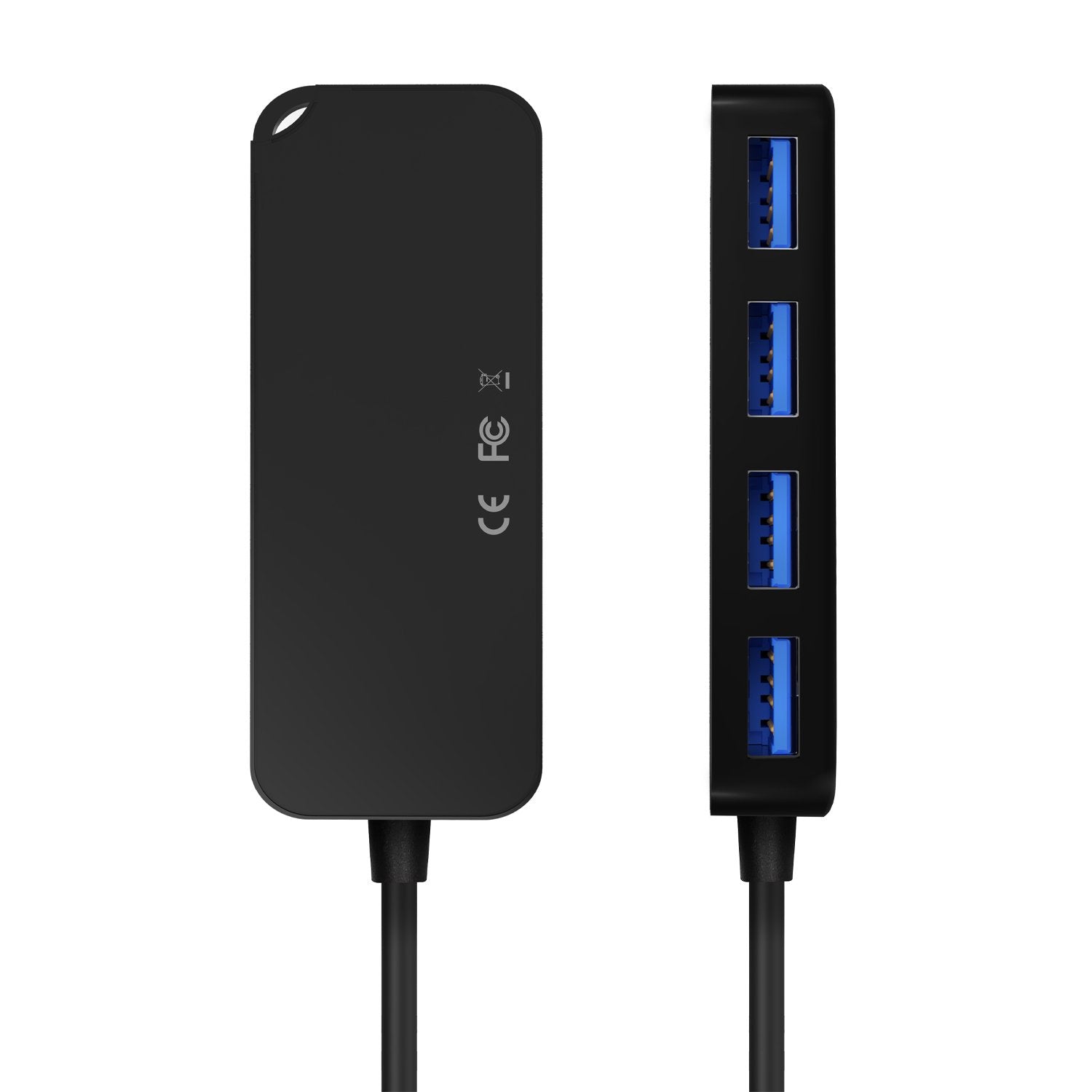 Aisens Hub Usb 3.0 - Tipo A/M-4x Tipo A/H - 15cm - Negro