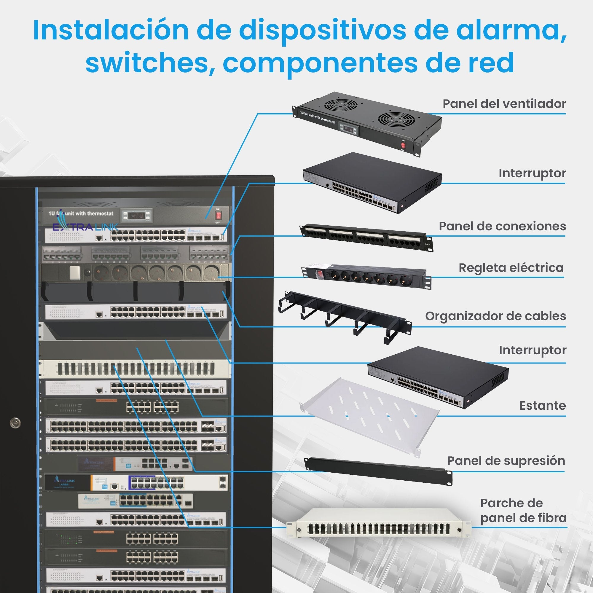 Armario Rack De Pie Extralink 27u 600x800 Negro
